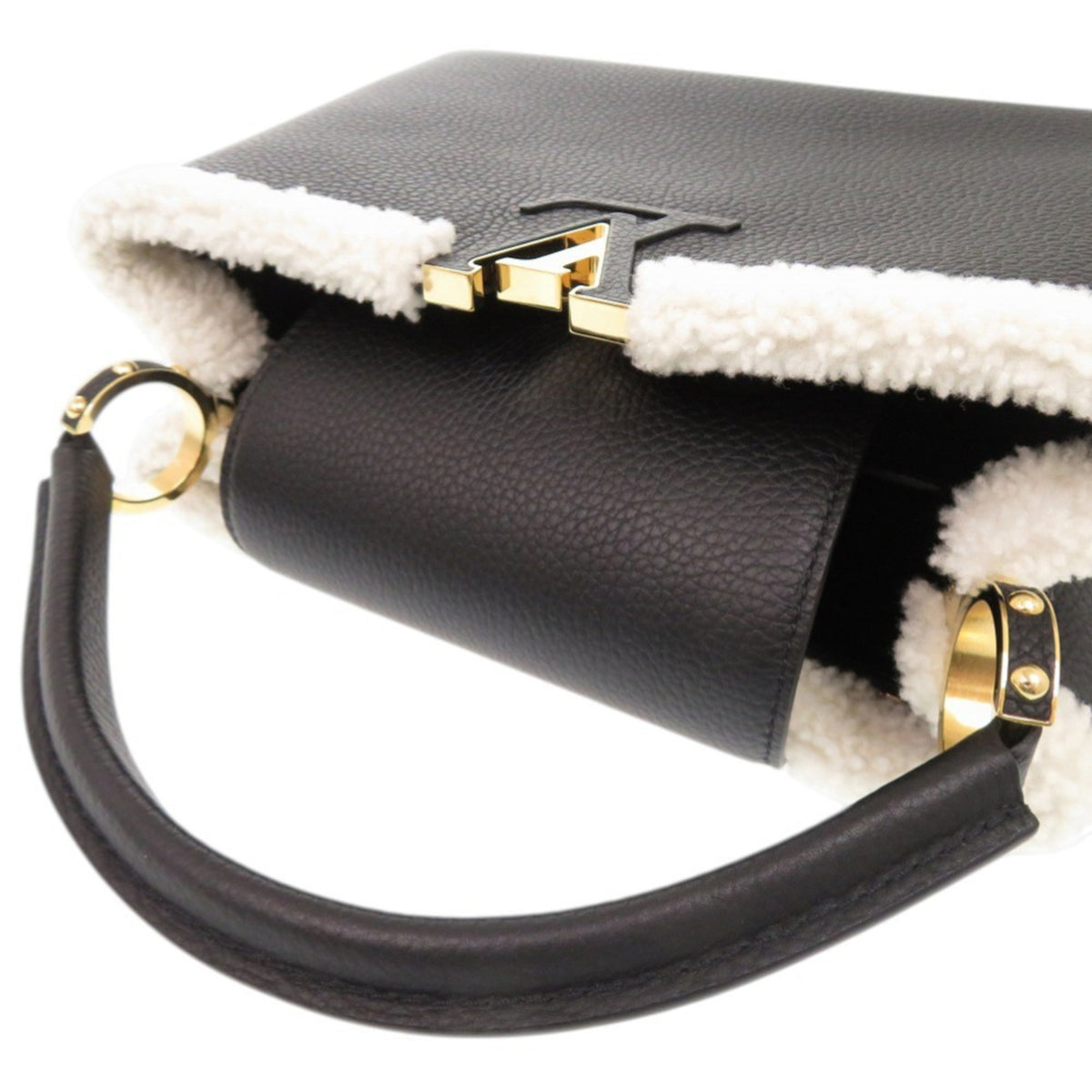 Louis Vuitton Black Leather Handbag (Pre-Owned)