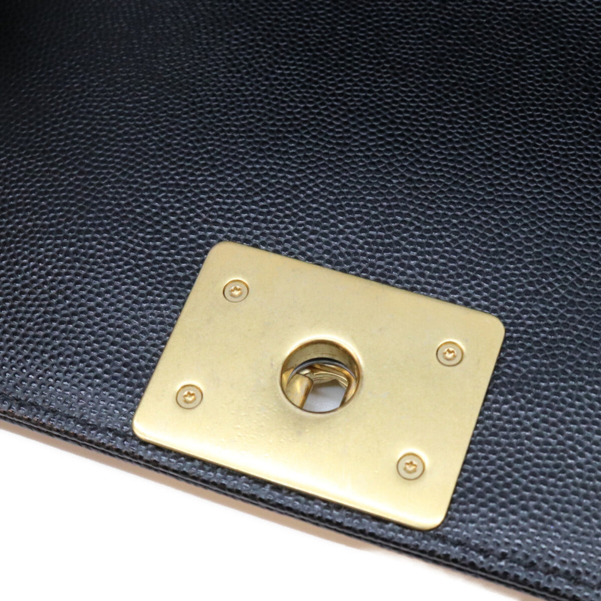 Chanel Black Grained Calfskin Shoulder Bag (Pre-Owned)