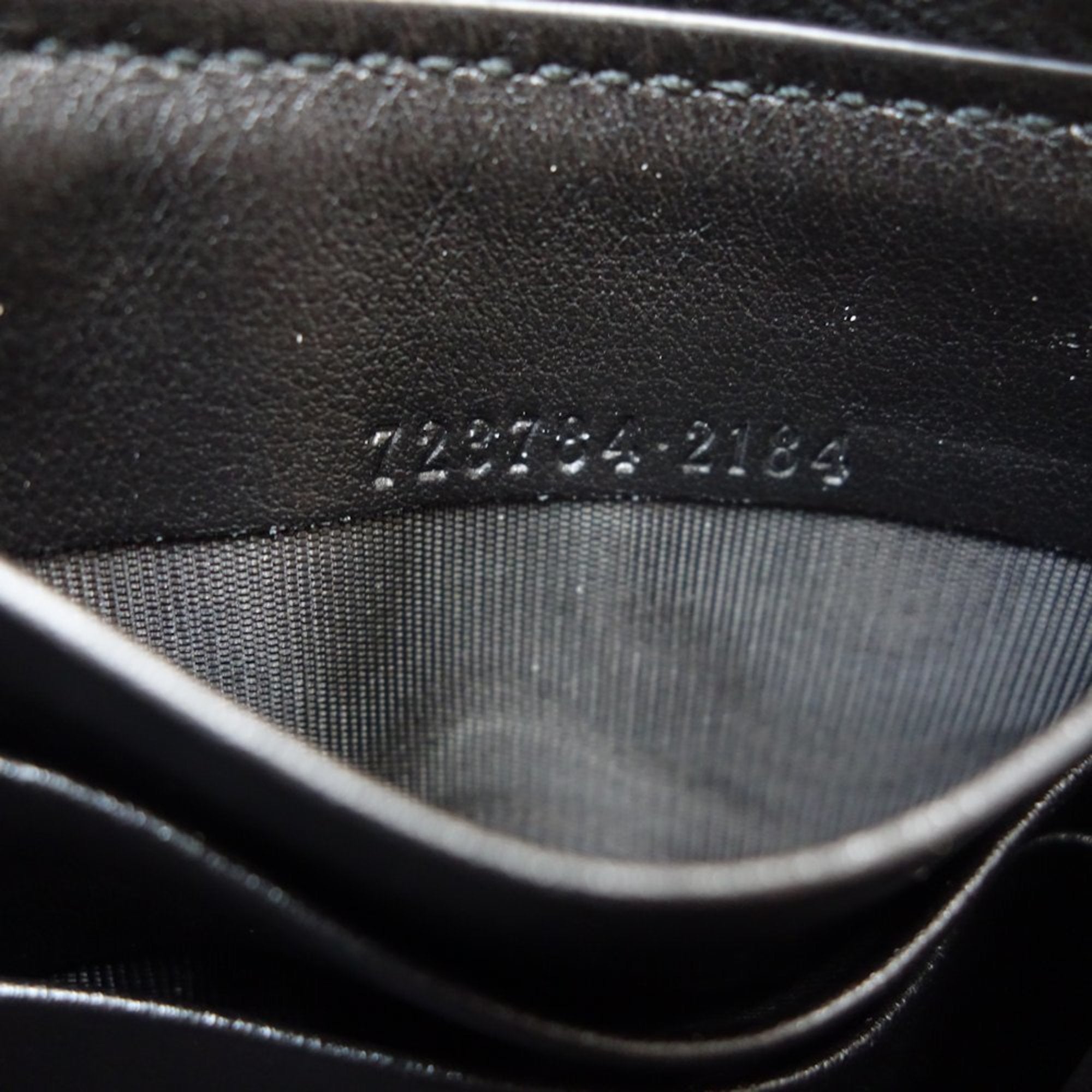 Gucci Black Leather Long Wallet (Bi-Fold) (Pre-Owned)