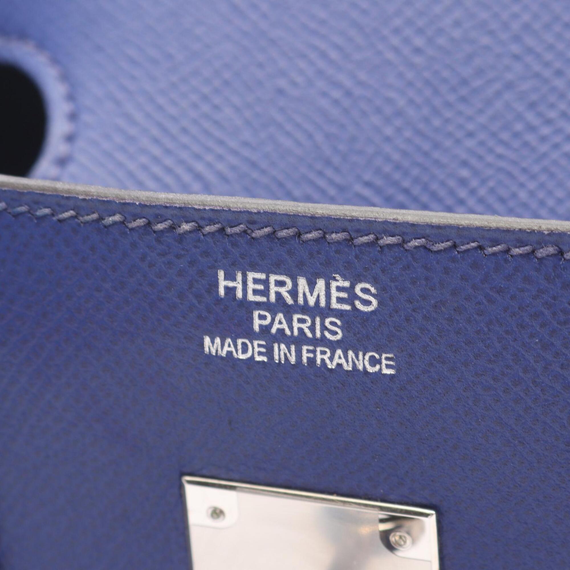 Hermes Blue Epsom Leather Handbag (Pre-Owned)