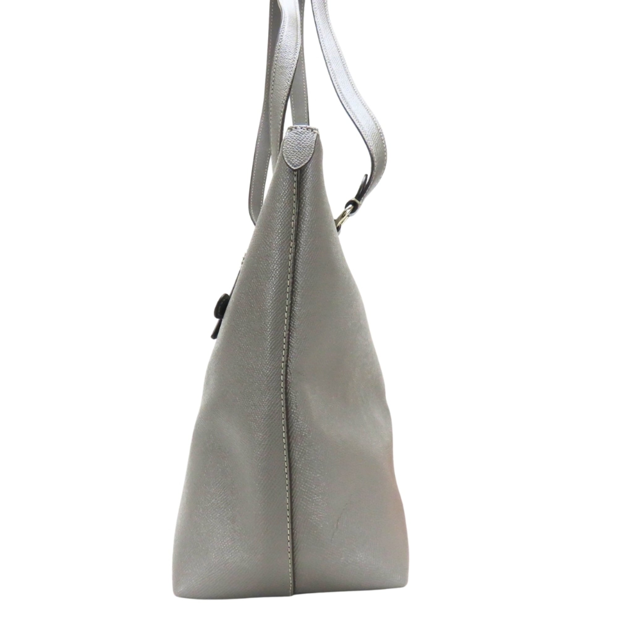 Coach Gray Leather Tote Bag (Pre-Owned)