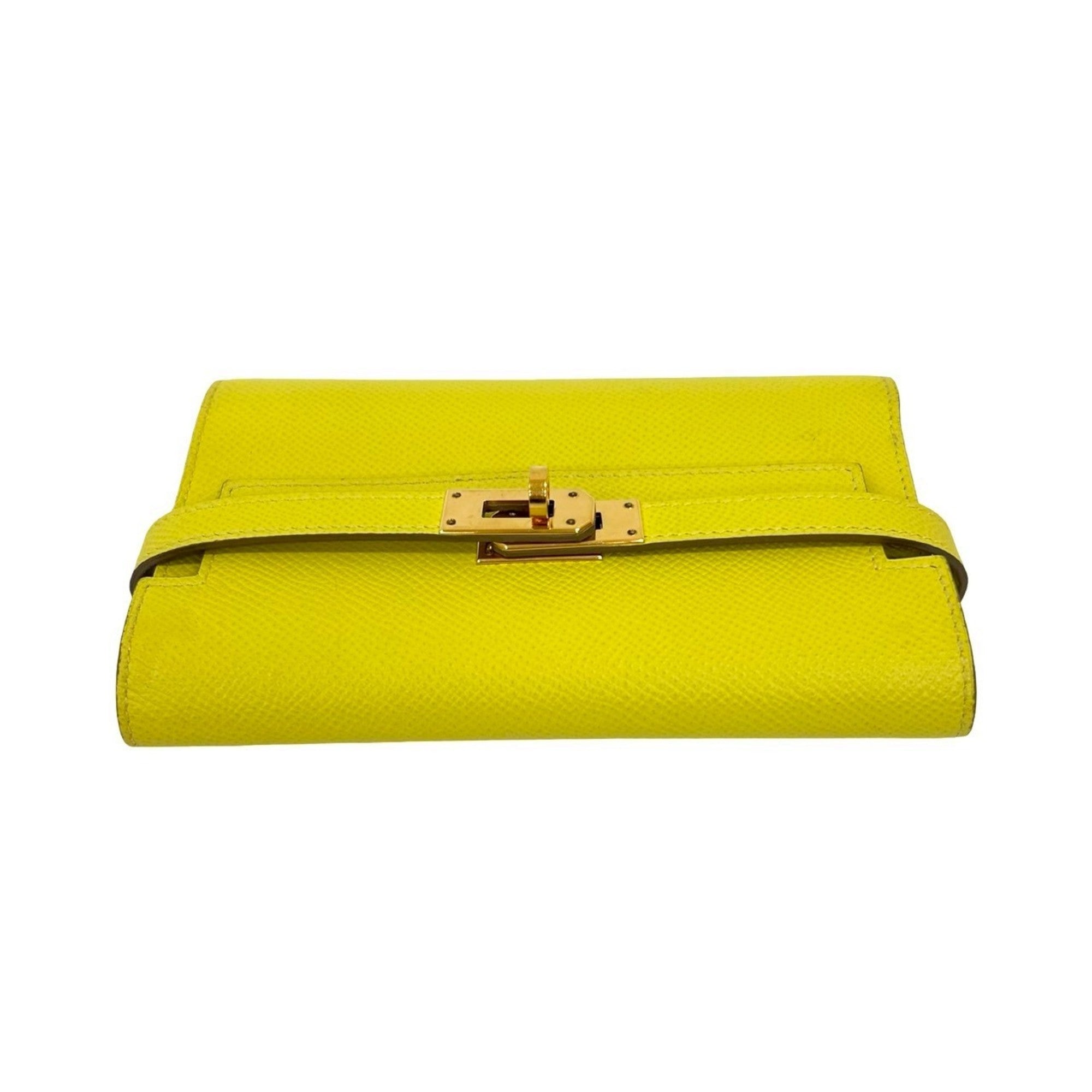 Hermes Yellow Leather Wallet (Bi-Fold) (Pre-Owned)