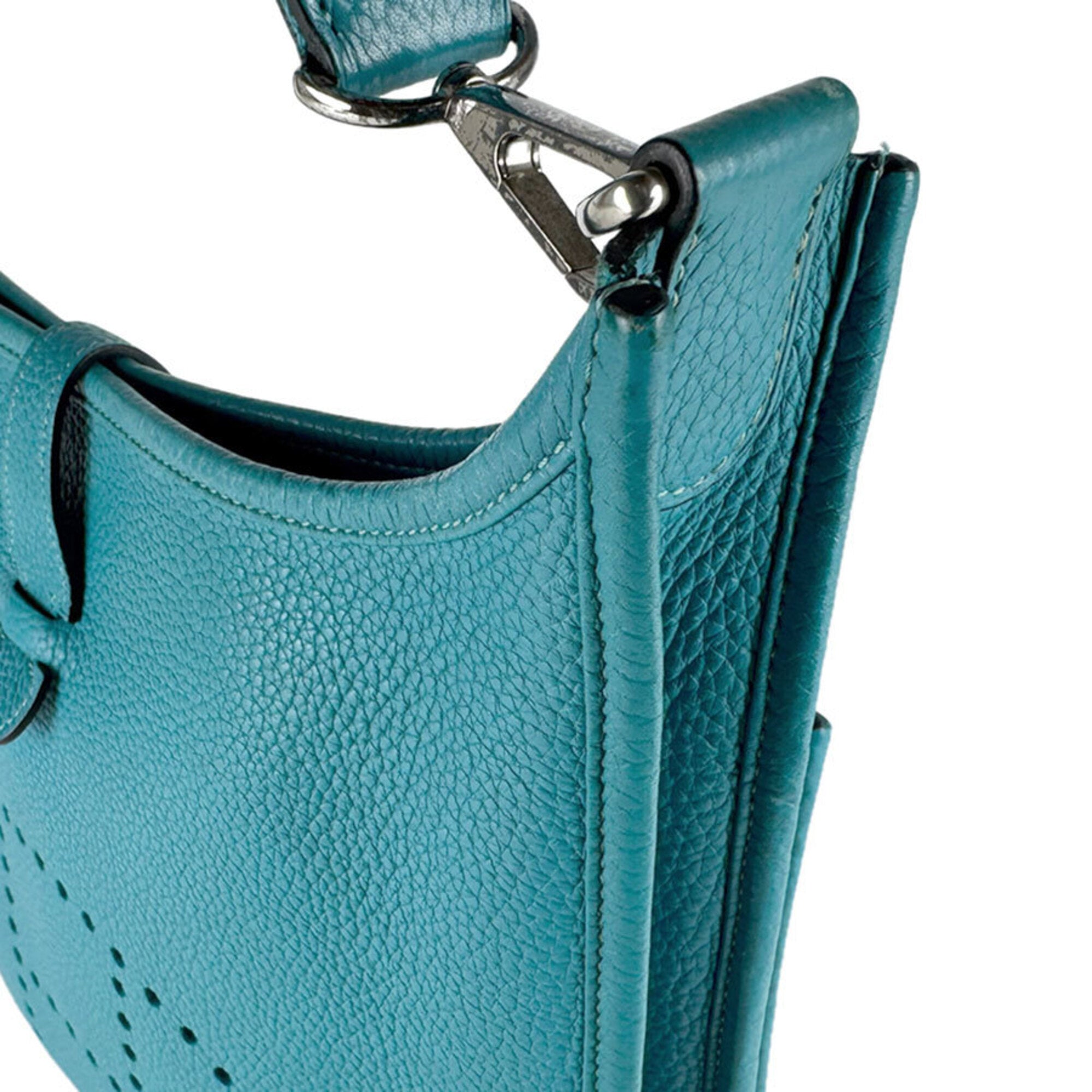 Hermes Blue Leather Shoulder Bag (Pre-Owned)