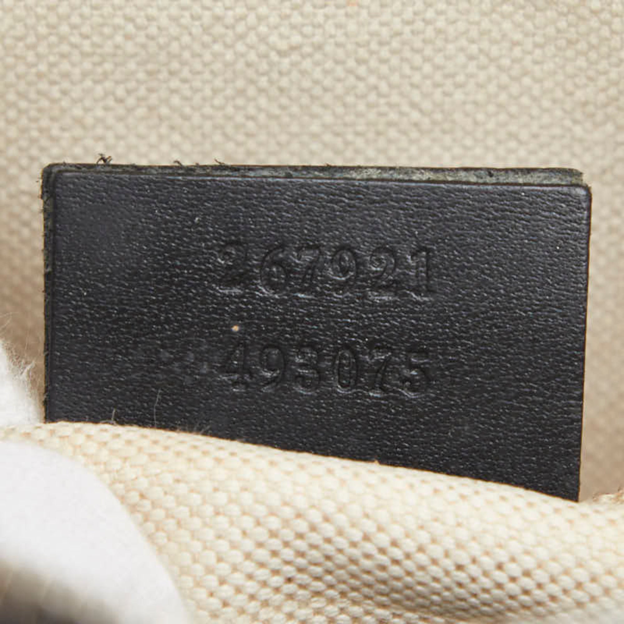 Gucci Diamante Beige Black Pvc Leather Clutch Bag (Pre-Owned)