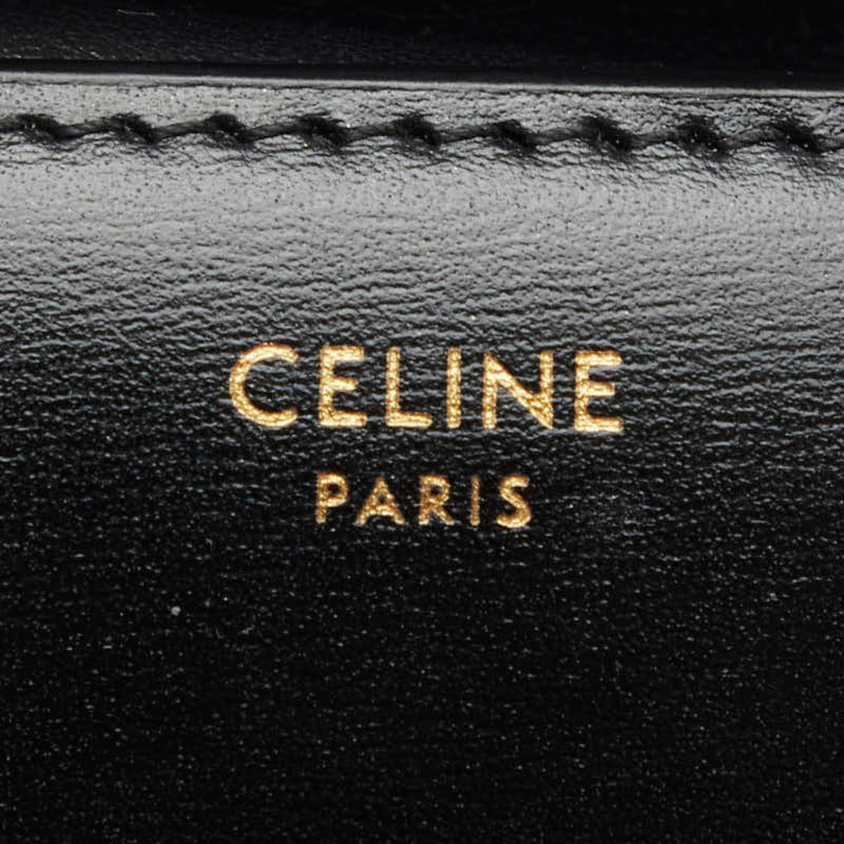 Celine Black Leather Wallet (Tri-Fold) (Pre-Owned)