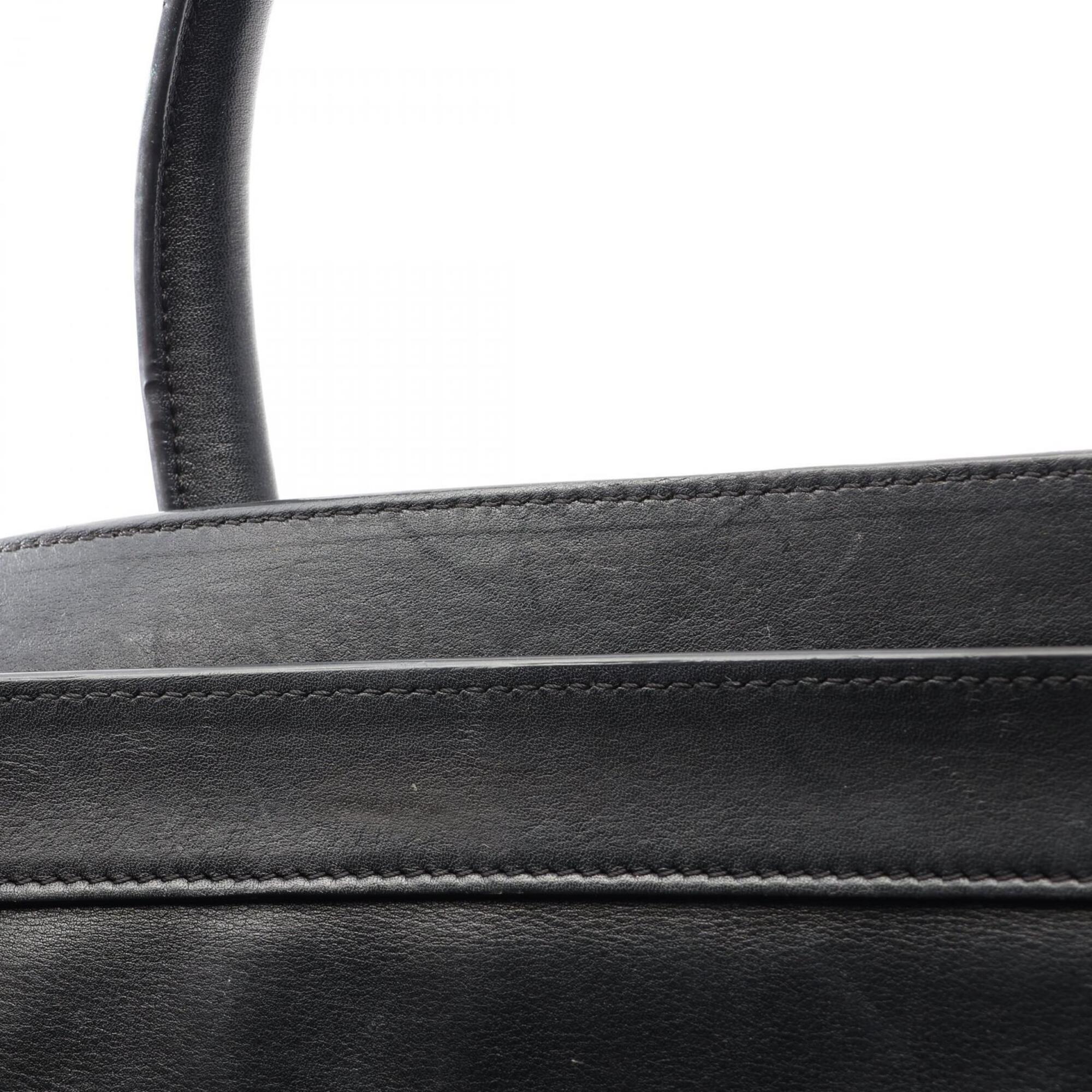 Celine Black Blue Brown Leather Handbag (Pre-Owned)