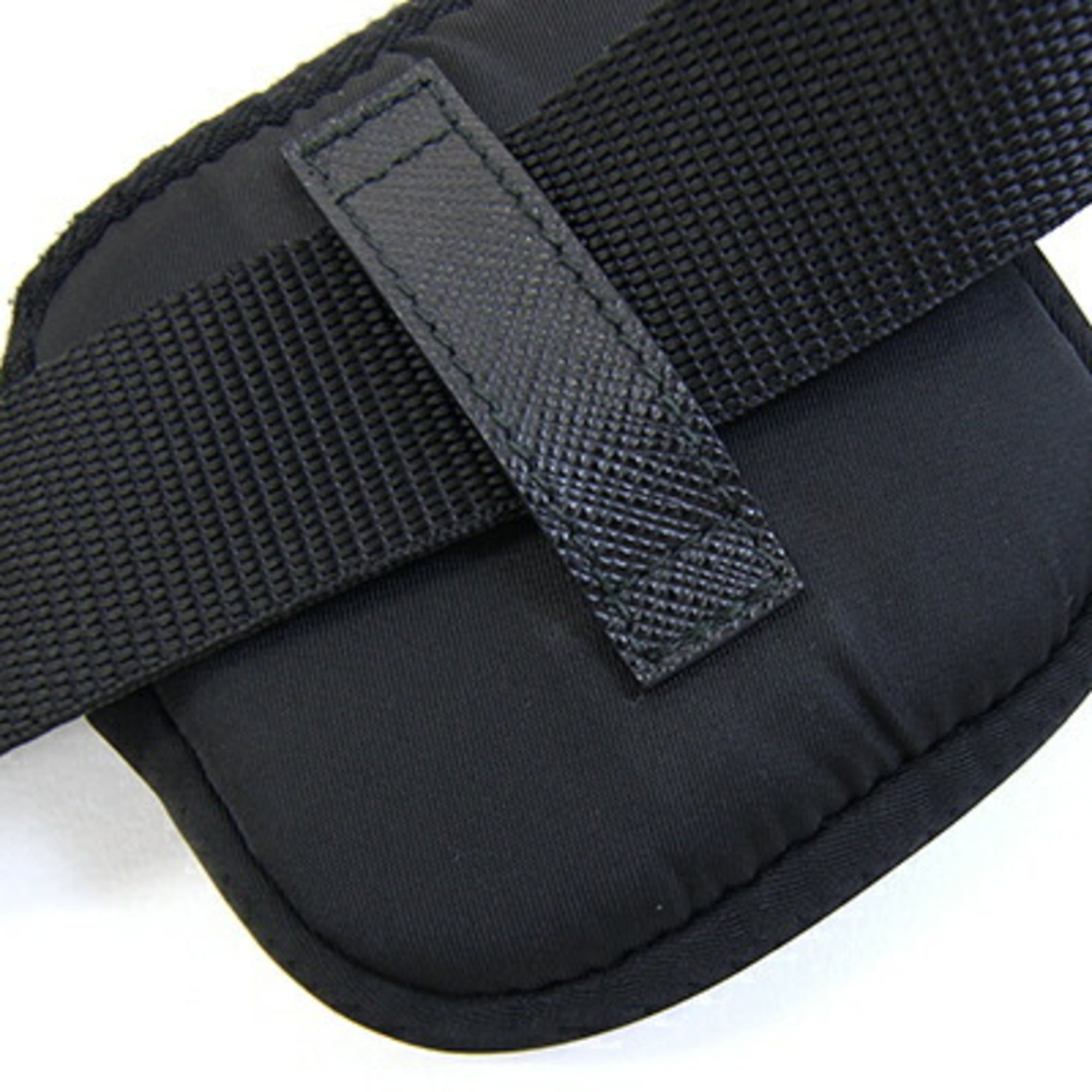 Prada Black Nylon Leather Fanny Pack Handbag Pouch (Pre-Owned)