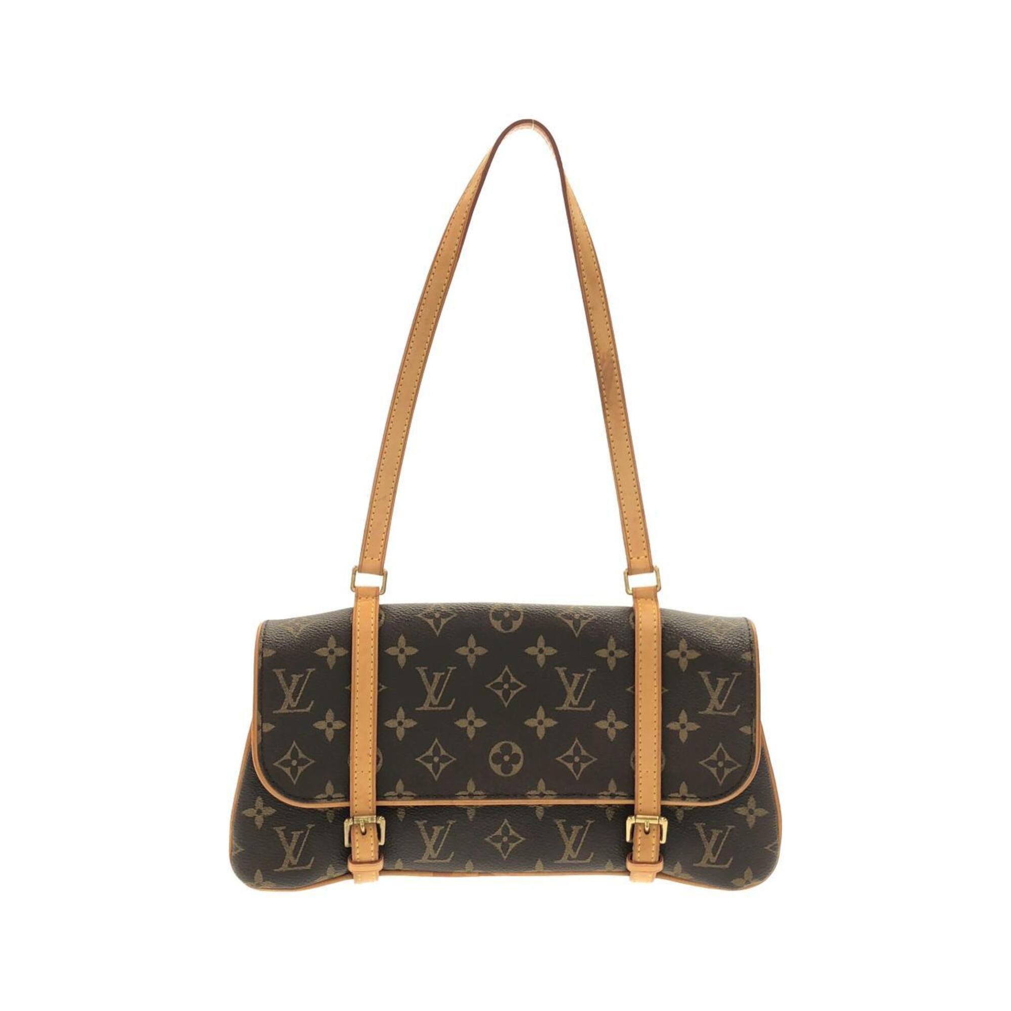 Louis Vuitton Marron Coated Canvas Shoulder Bag (Pre-Owned)