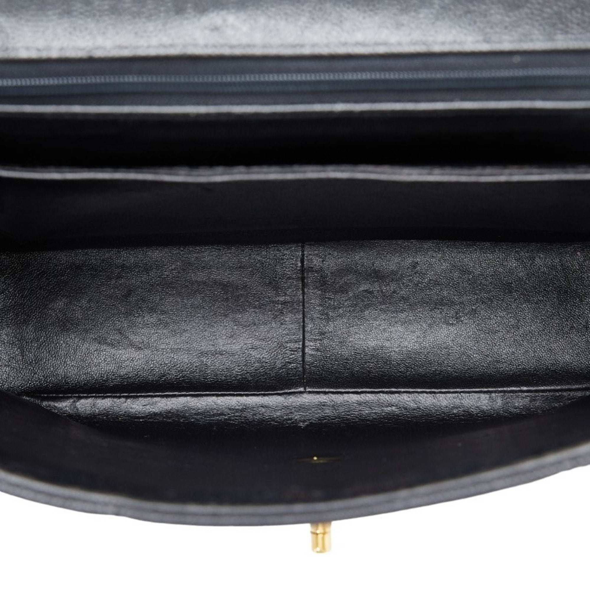 Chanel Black Caviar Leather Handbag (Pre-Owned)