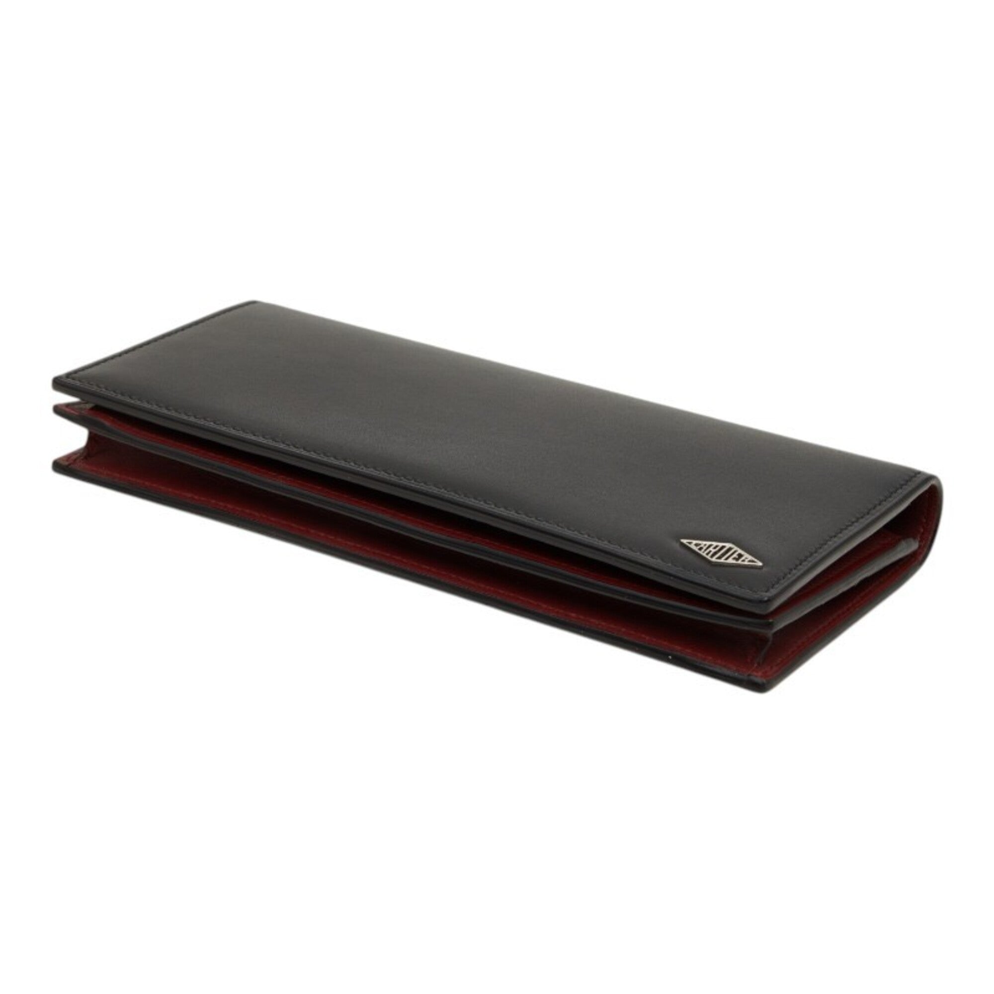 Cartier Black Leather Long Wallet (Bi-Fold) (Pre-Owned)