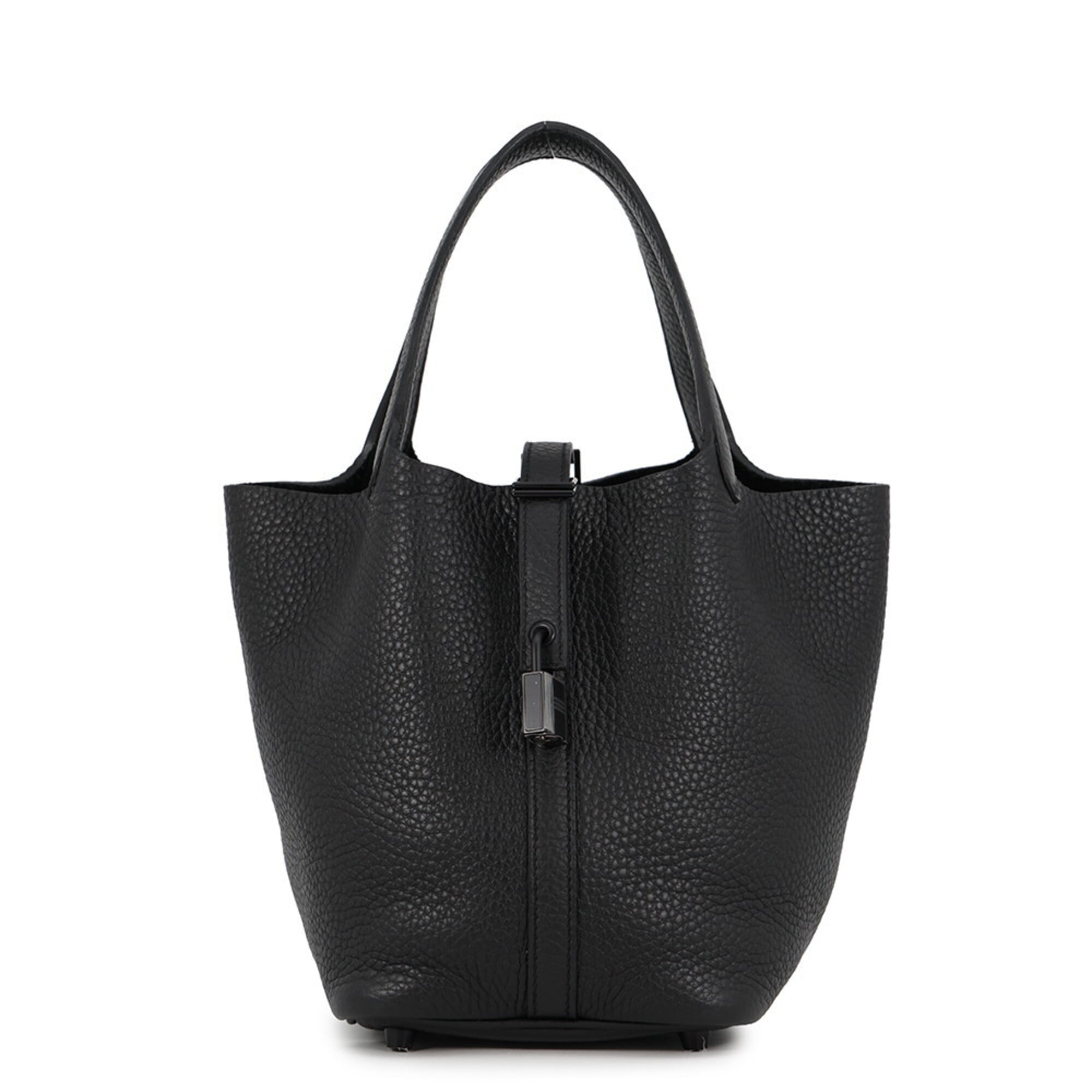 Hermes Picotin Black Taurillon Clemence Leather Handbag (Pre-Owned)