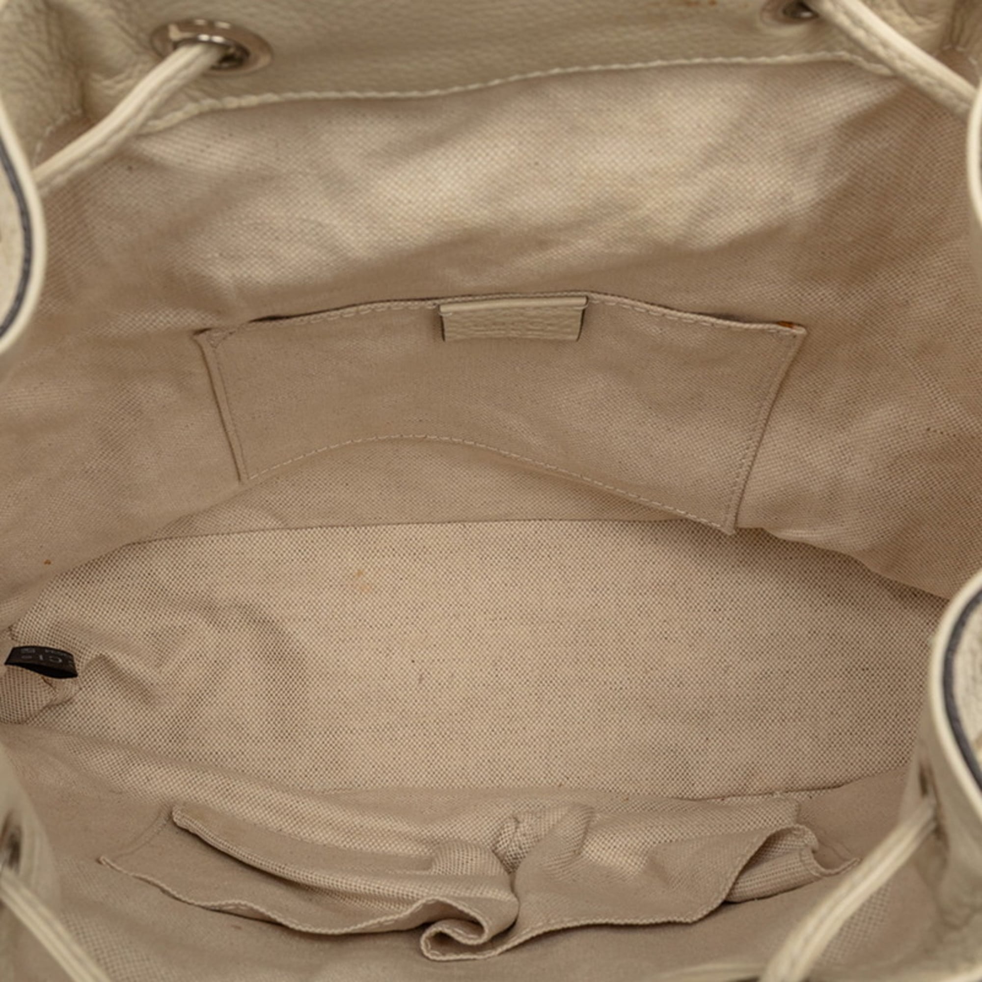 Gucci Ivory White Leather Backpack (Pre-Owned)