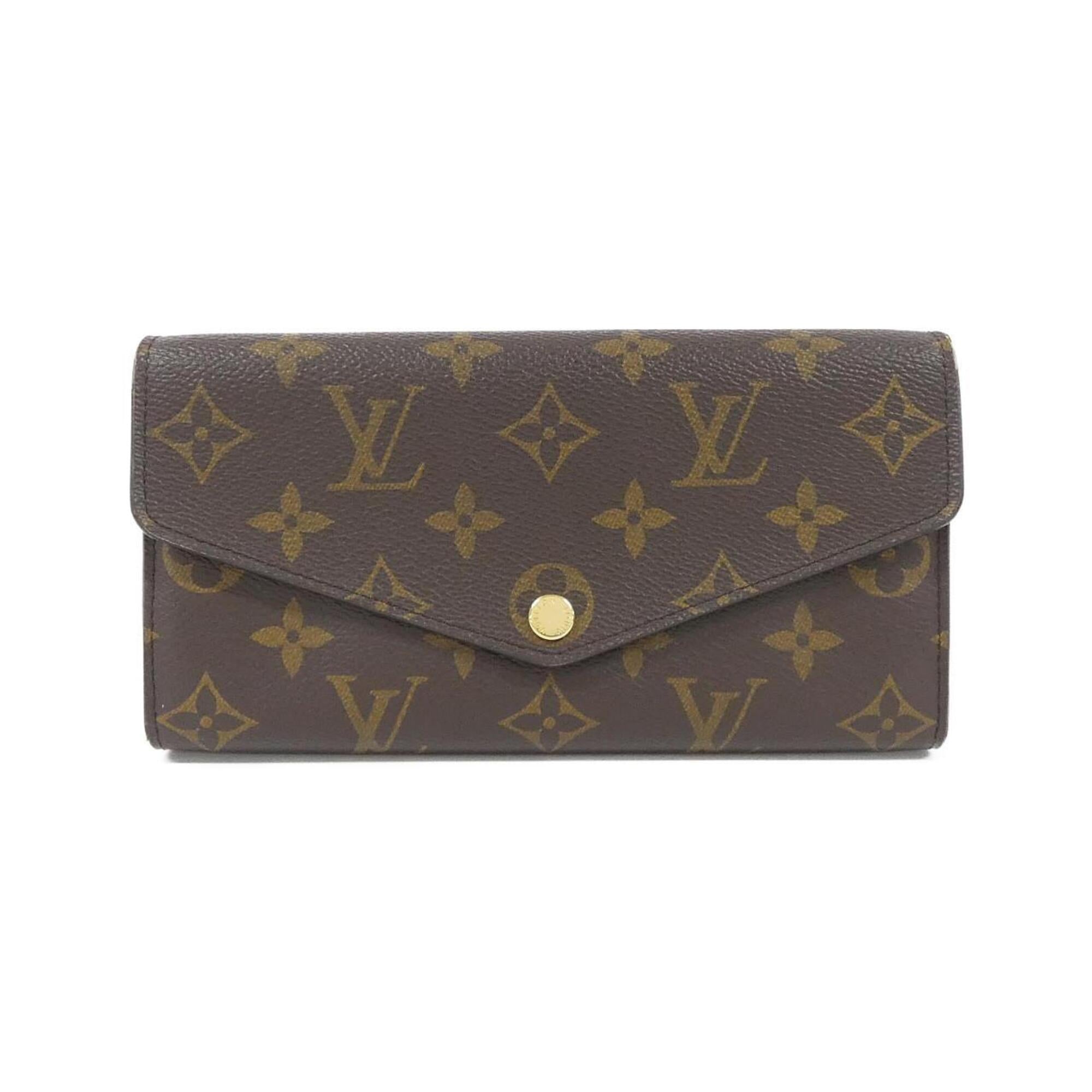 Louis Vuitton Coquelicots Marron Coated Canvas Long Wallet (Bi-Fold) (Pre-Owned)
