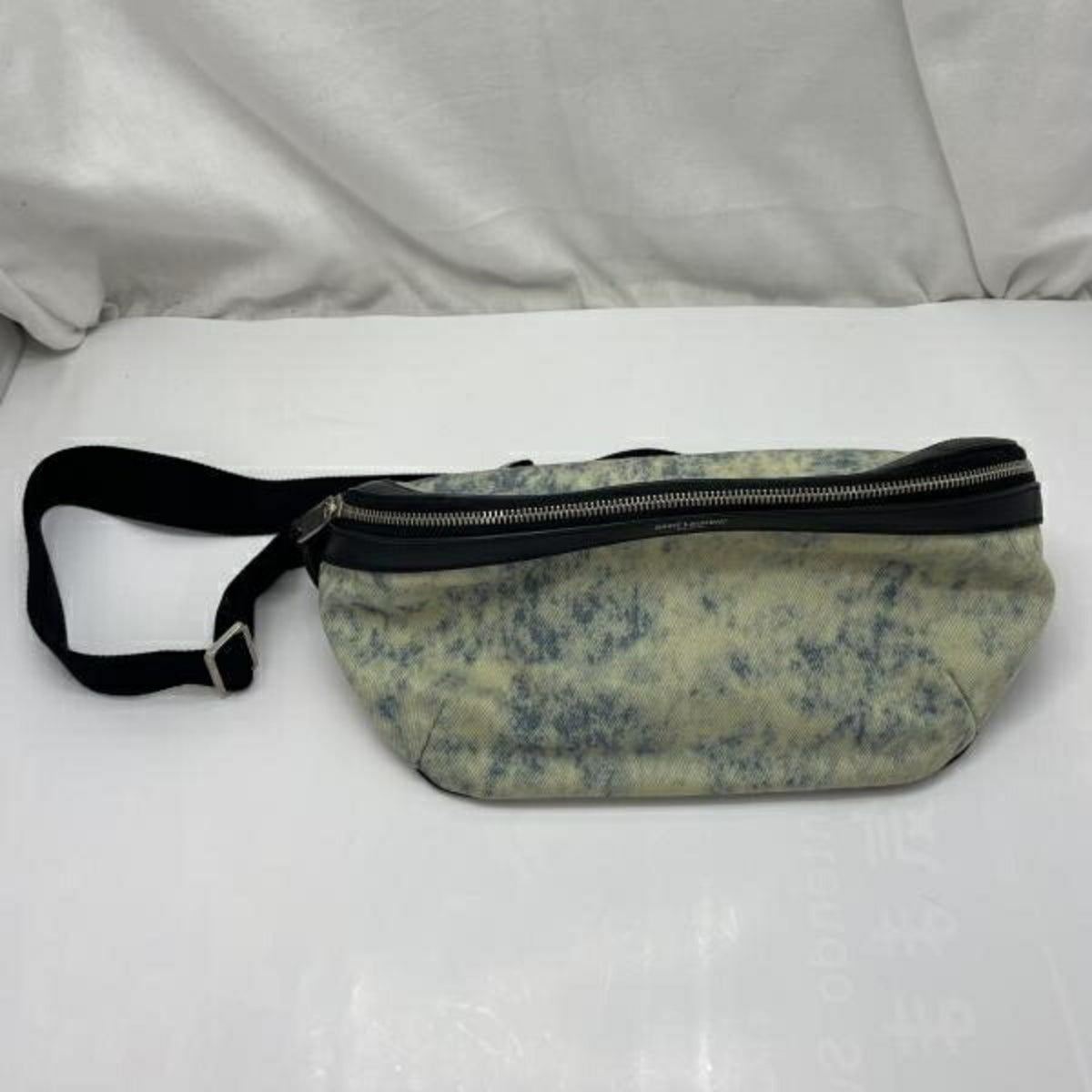 Yves Saint Laurent Blue White Fanny Pack Sling Bag (Pre-Owned)