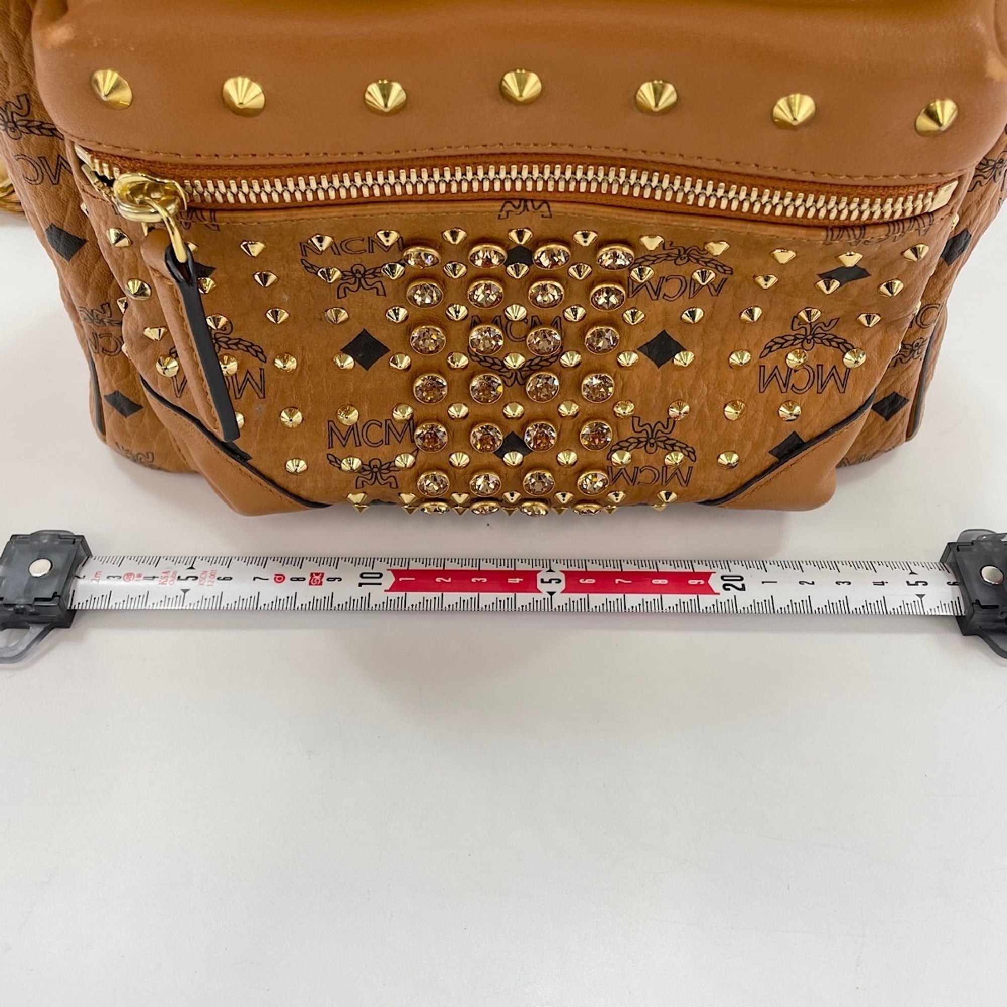 Mcm Beige Coated Canvas Backpack (Pre-Owned)