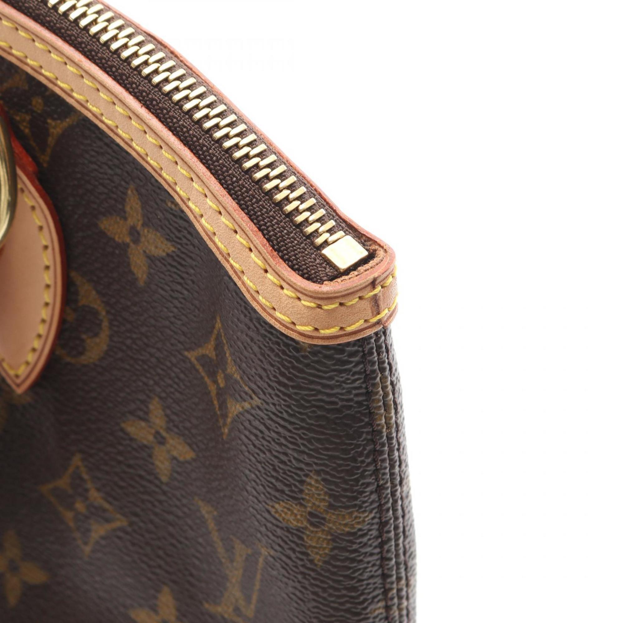 Louis Vuitton Brown Monogram Coated Canvas Leather Handbag (Pre-Owned)