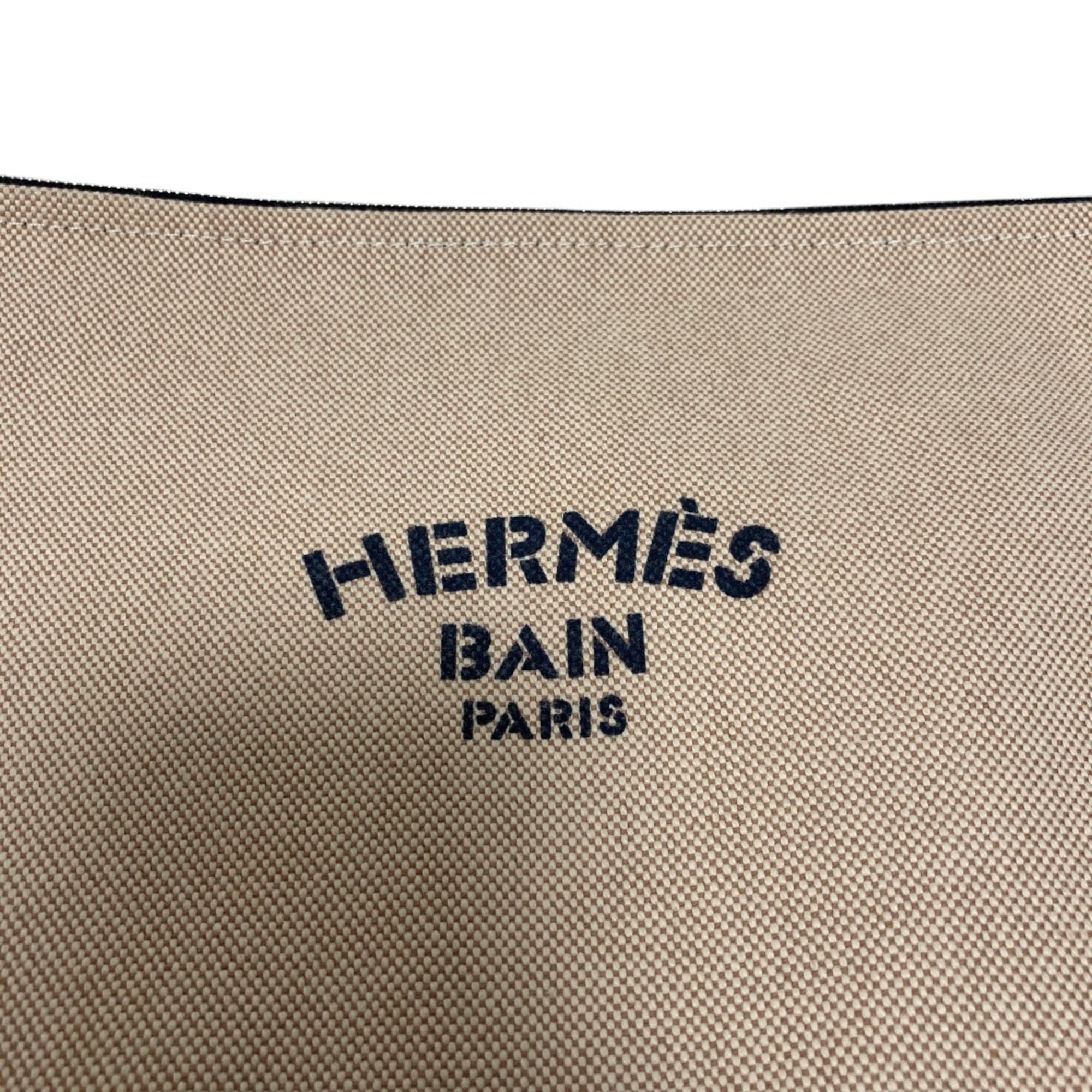 Hermes Beige Canvas Pouch (Pre-Owned)