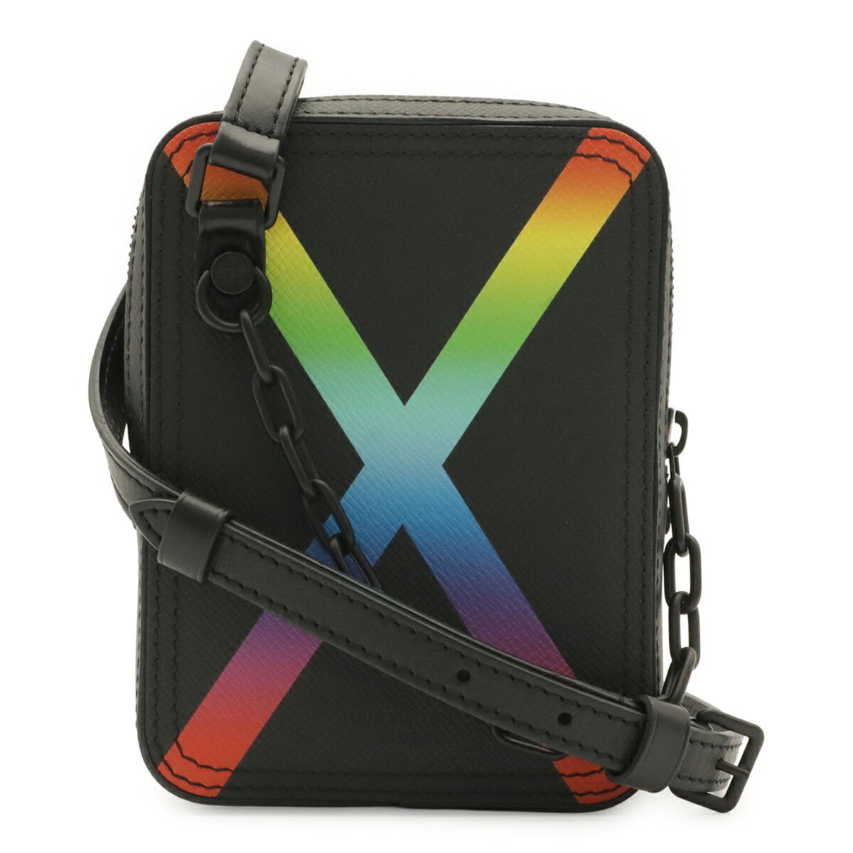 Louis Vuitton Multi-Color Noir Taiga Leather Pochette Shoulder Bag (Pre-Owned)