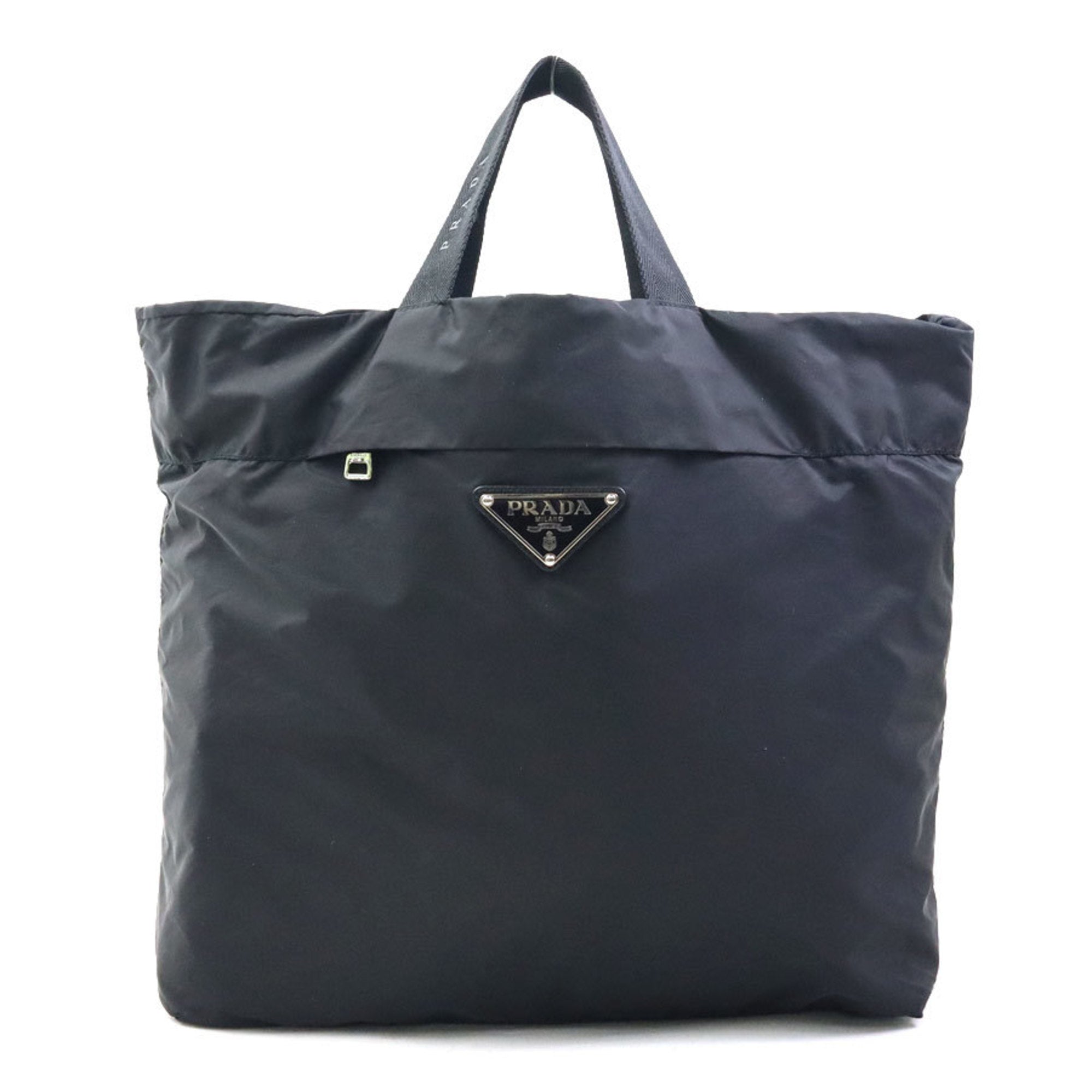 Prada Black Nylon Eco-Bag Handbag (Pre-Owned)