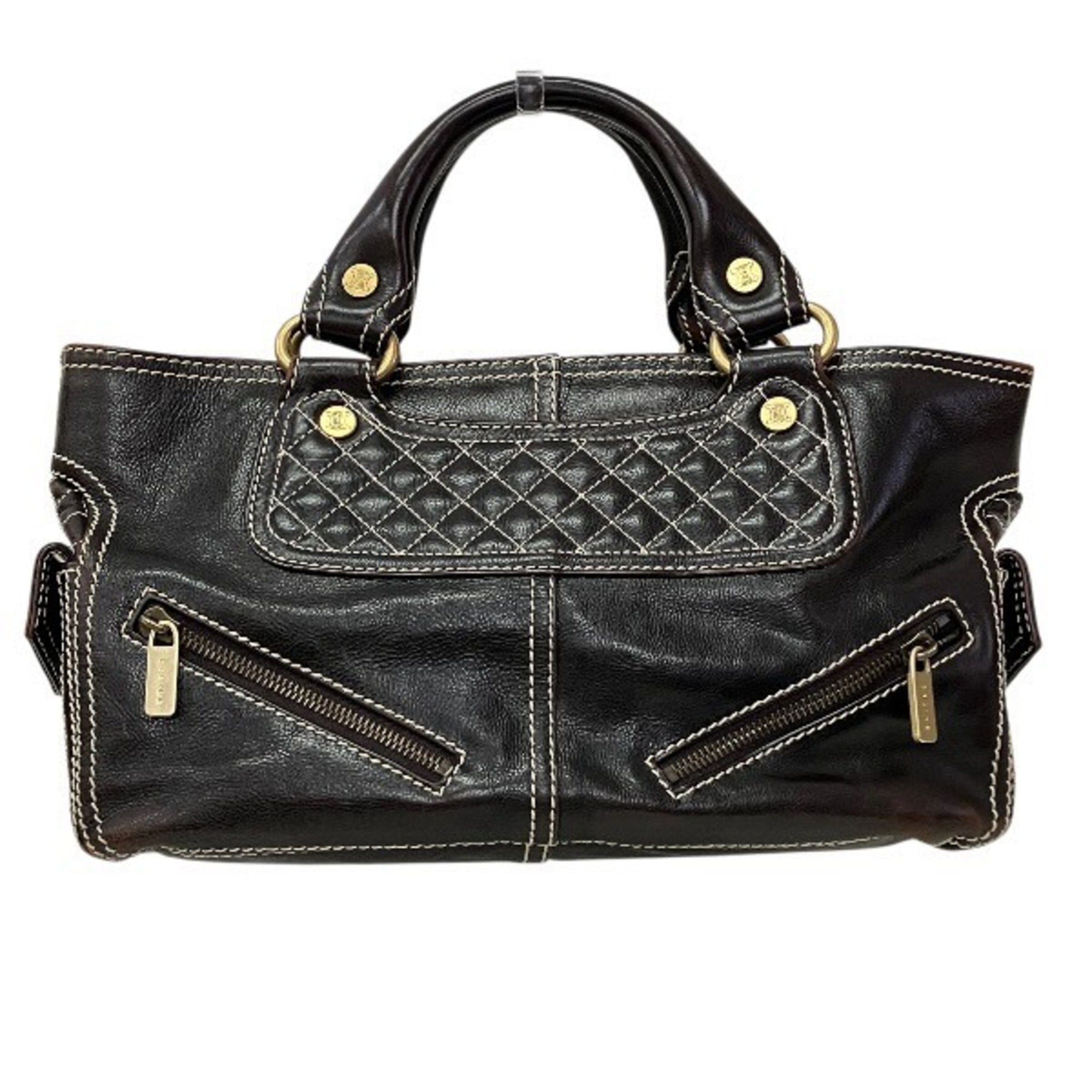 Celine Black Leather Handbag (Pre-Owned)