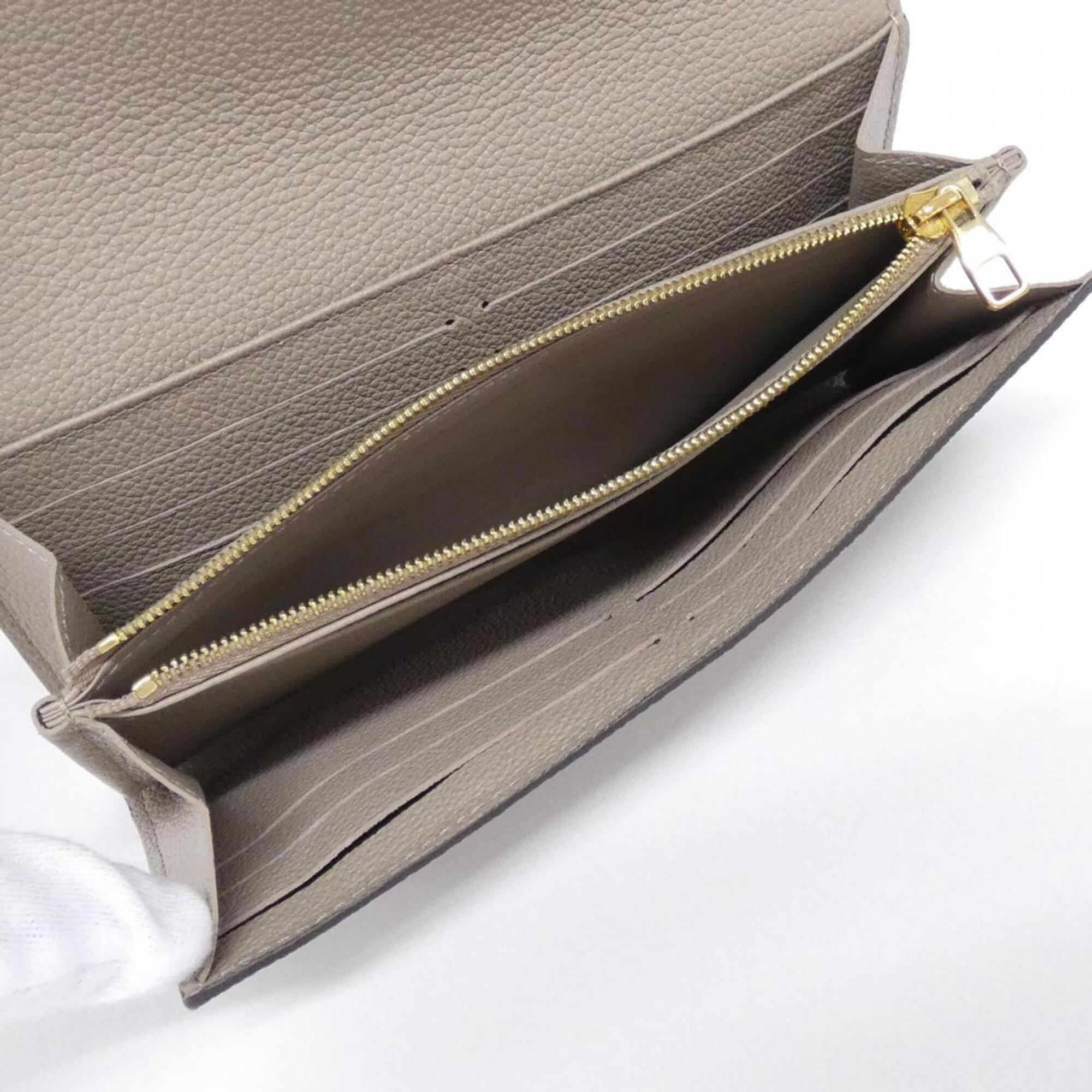 Louis Vuitton Monogram Empreinte Tourterelle Leather Long Wallet (Bi-Fold) (Pre-Owned)
