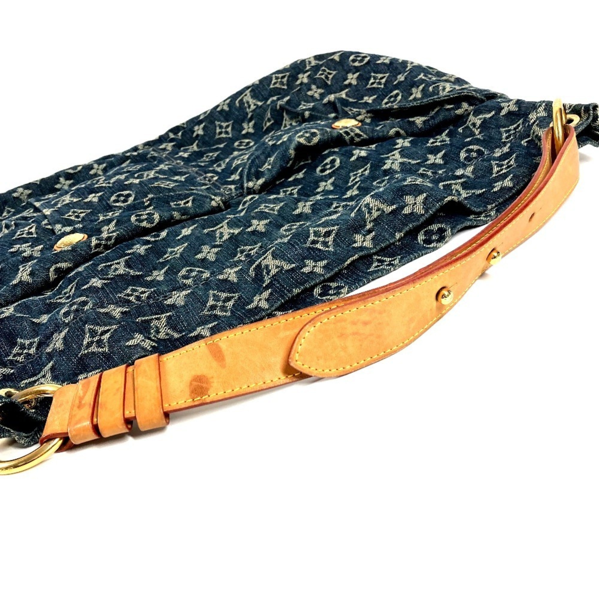 Louis Vuitton Monogram Denim Blue Monogram Denim Shoulder Bag Tote Bag (Pre-Owned)
