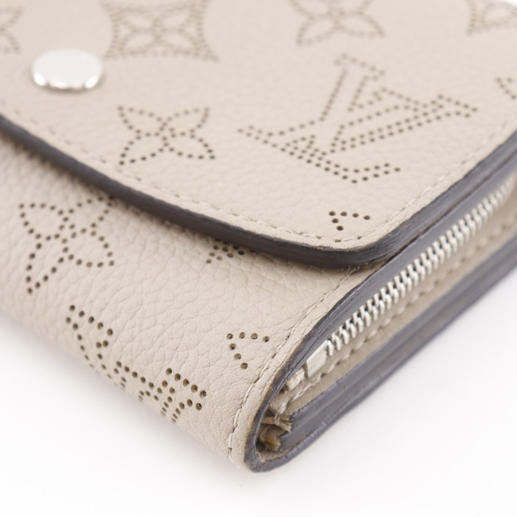 Louis Vuitton Gray Iris Mahina Leather Wallet (Bi-Fold) (Pre-Owned)