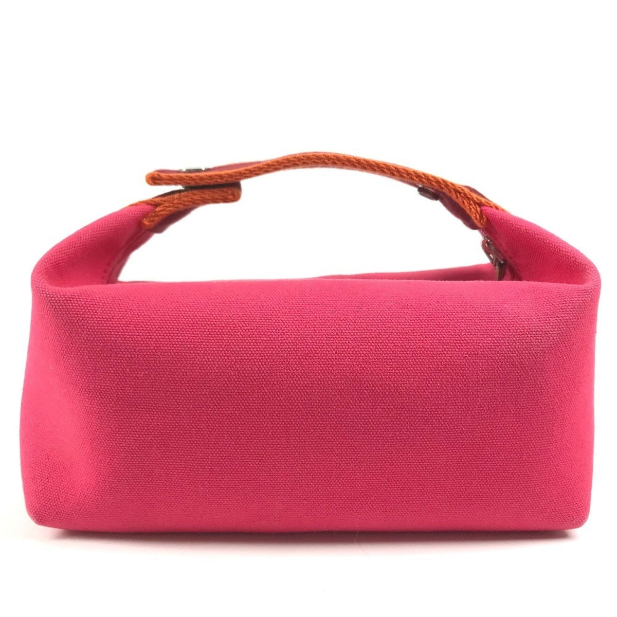 Hermes Pink Canvas Handbag Vanity Bag (Pre-Owned)