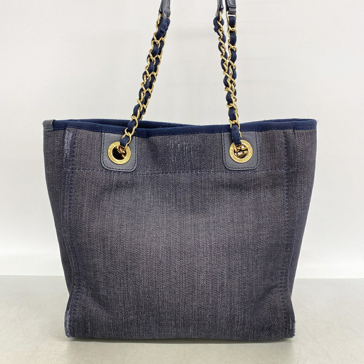 Chanel Navy Denim Tote Bag (Pre-Owned)