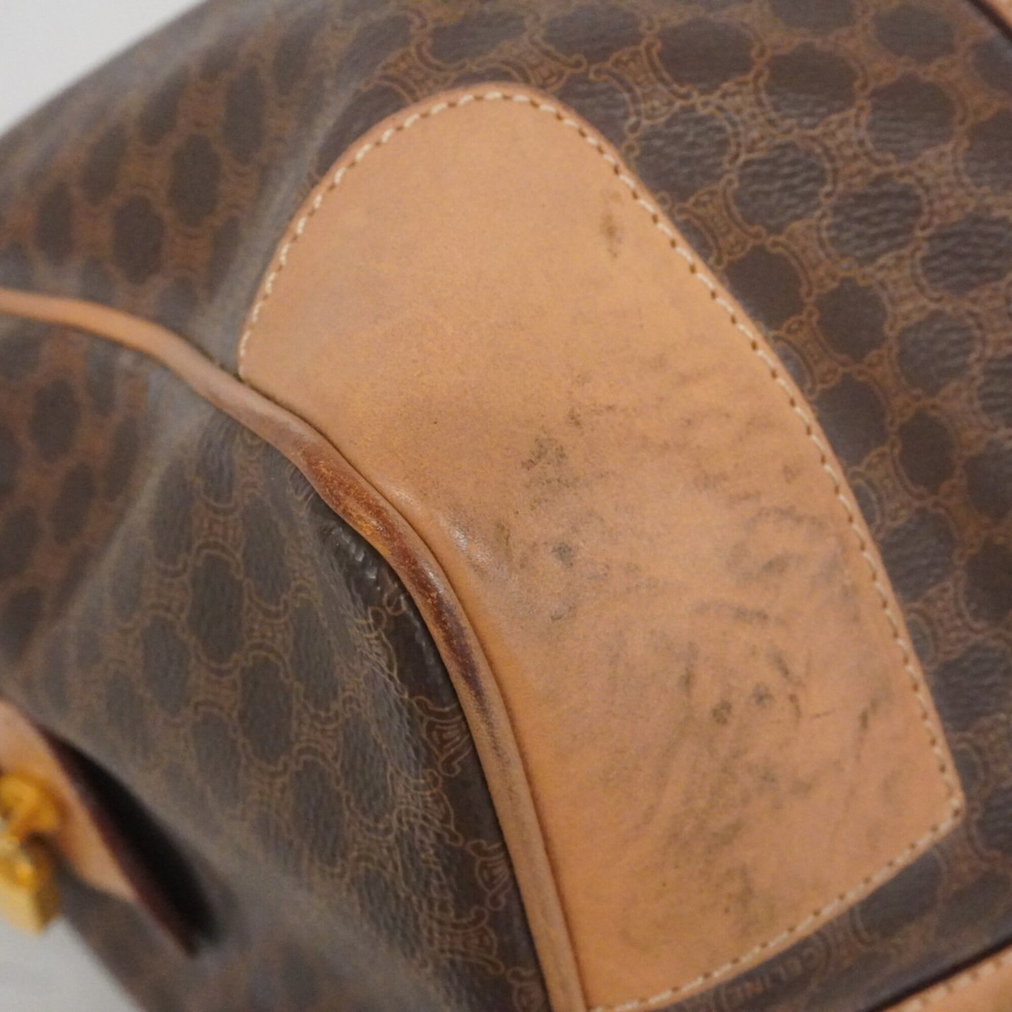 Celine Brown Pvc Boston Bag (Pre-Owned)