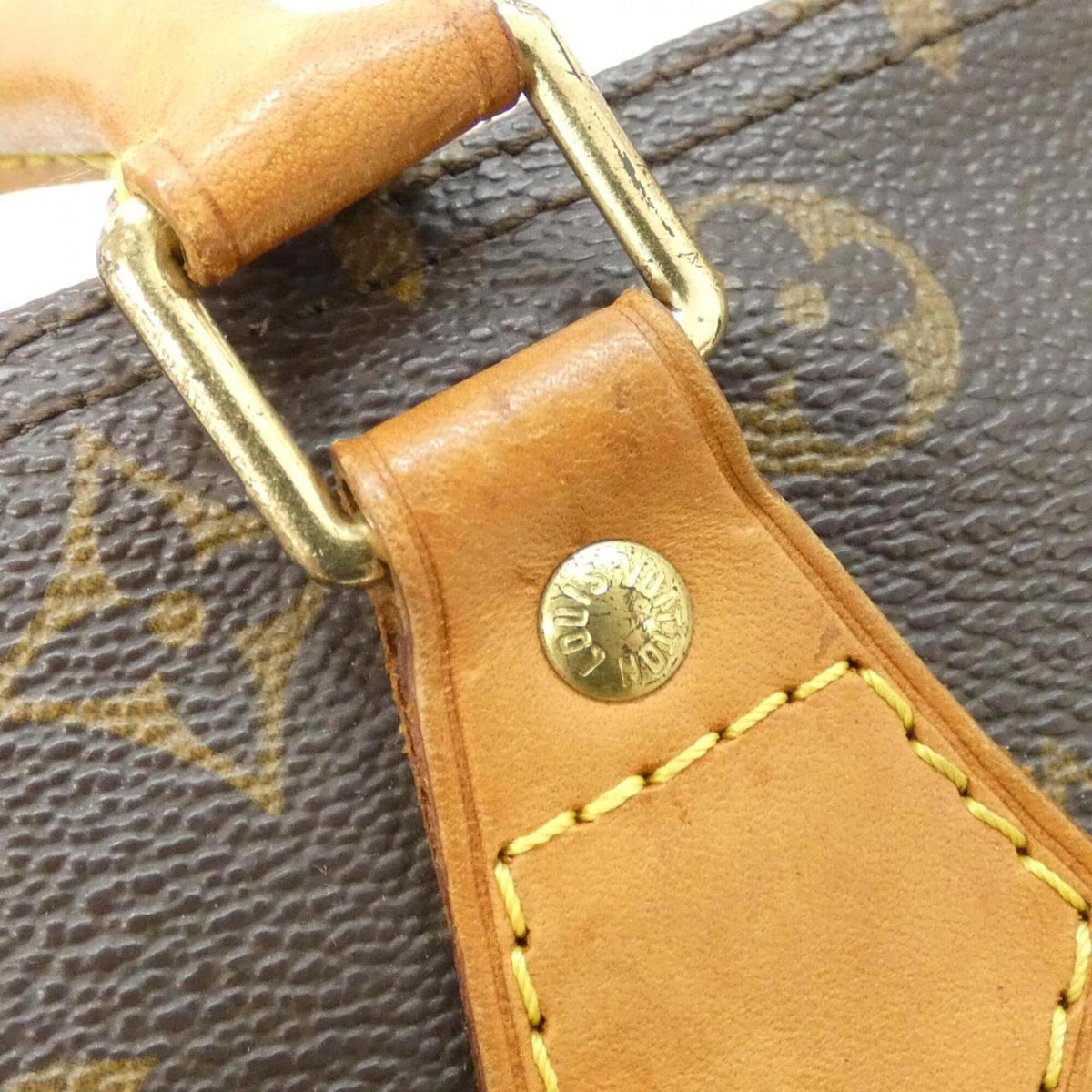 Louis Vuitton Monogram Marron Coated Canvas Boston Bag (Pre-Owned)