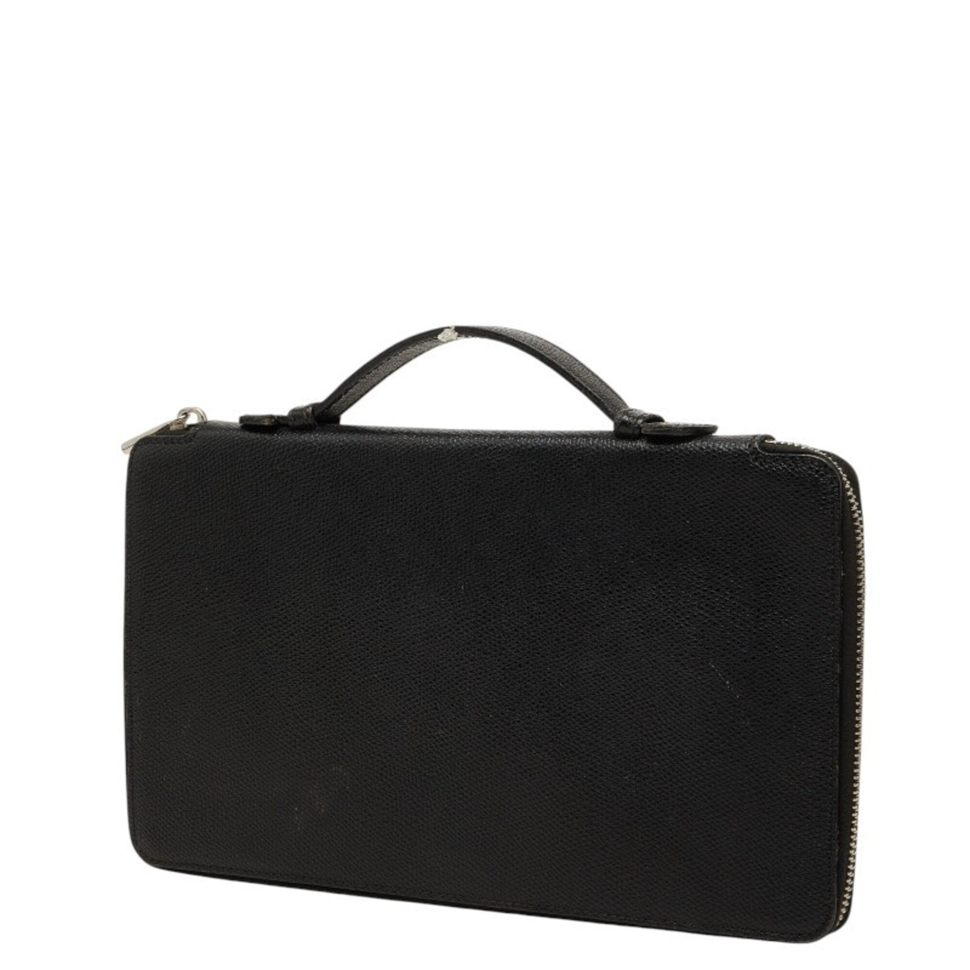 Celine Black Pvc Leather Long Wallet (Bi-Fold) (Pre-Owned)