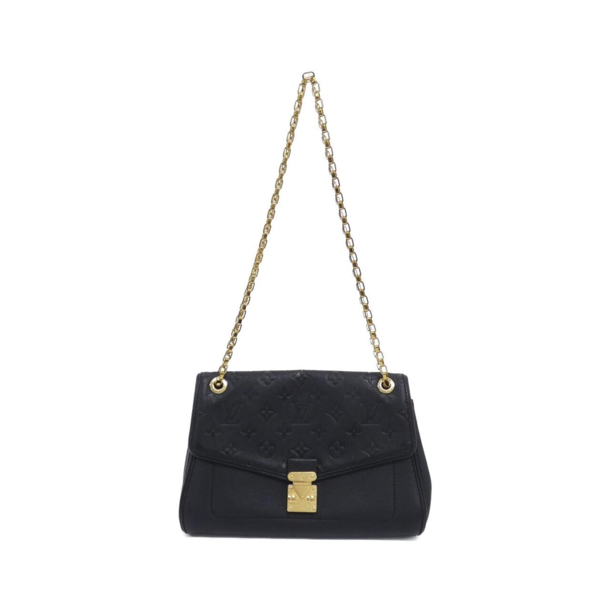 Louis Vuitton Black Leather Shoulder Bag (Pre-Owned)