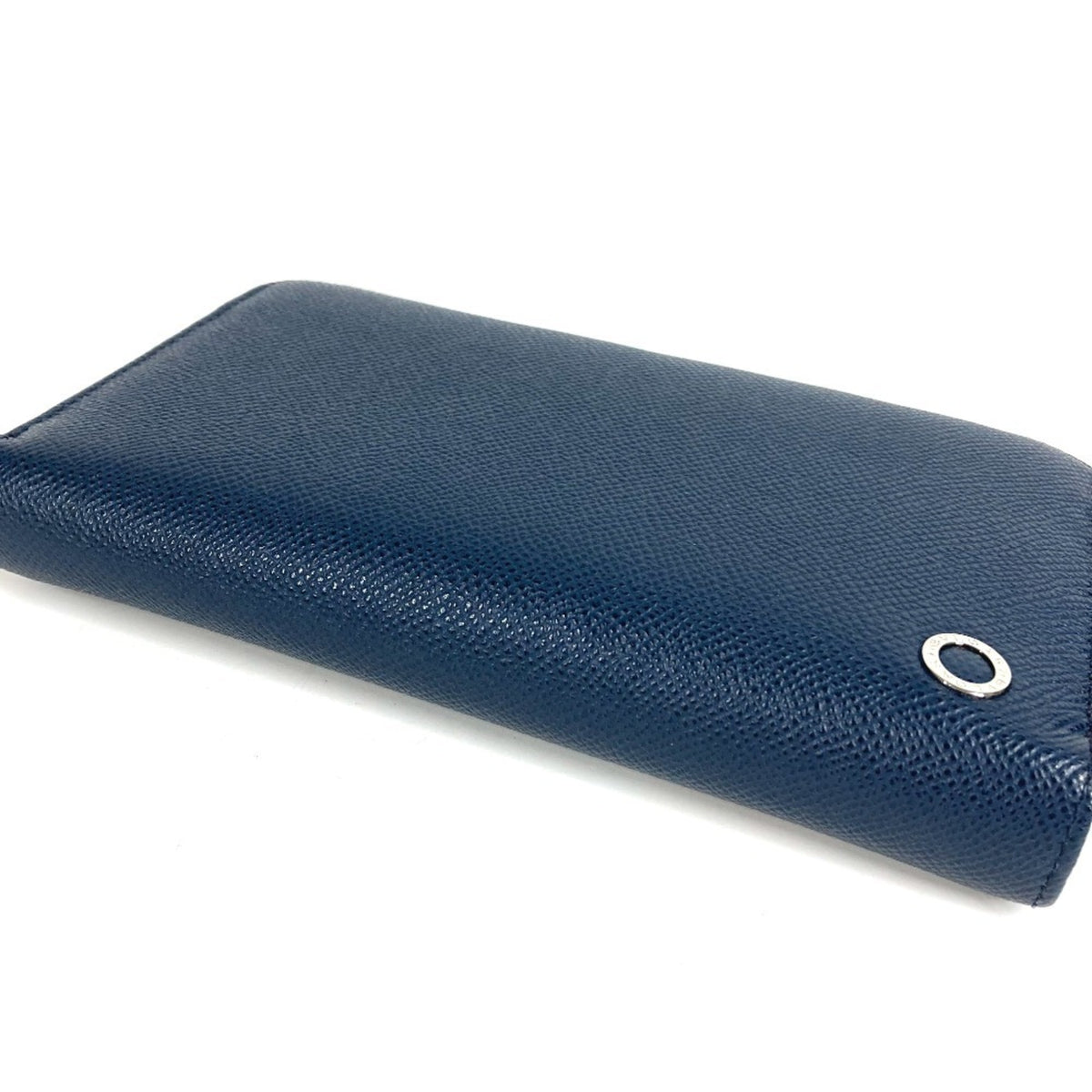 Bvlgari Blue Leather Long Wallet (Bi-Fold) (Pre-Owned)