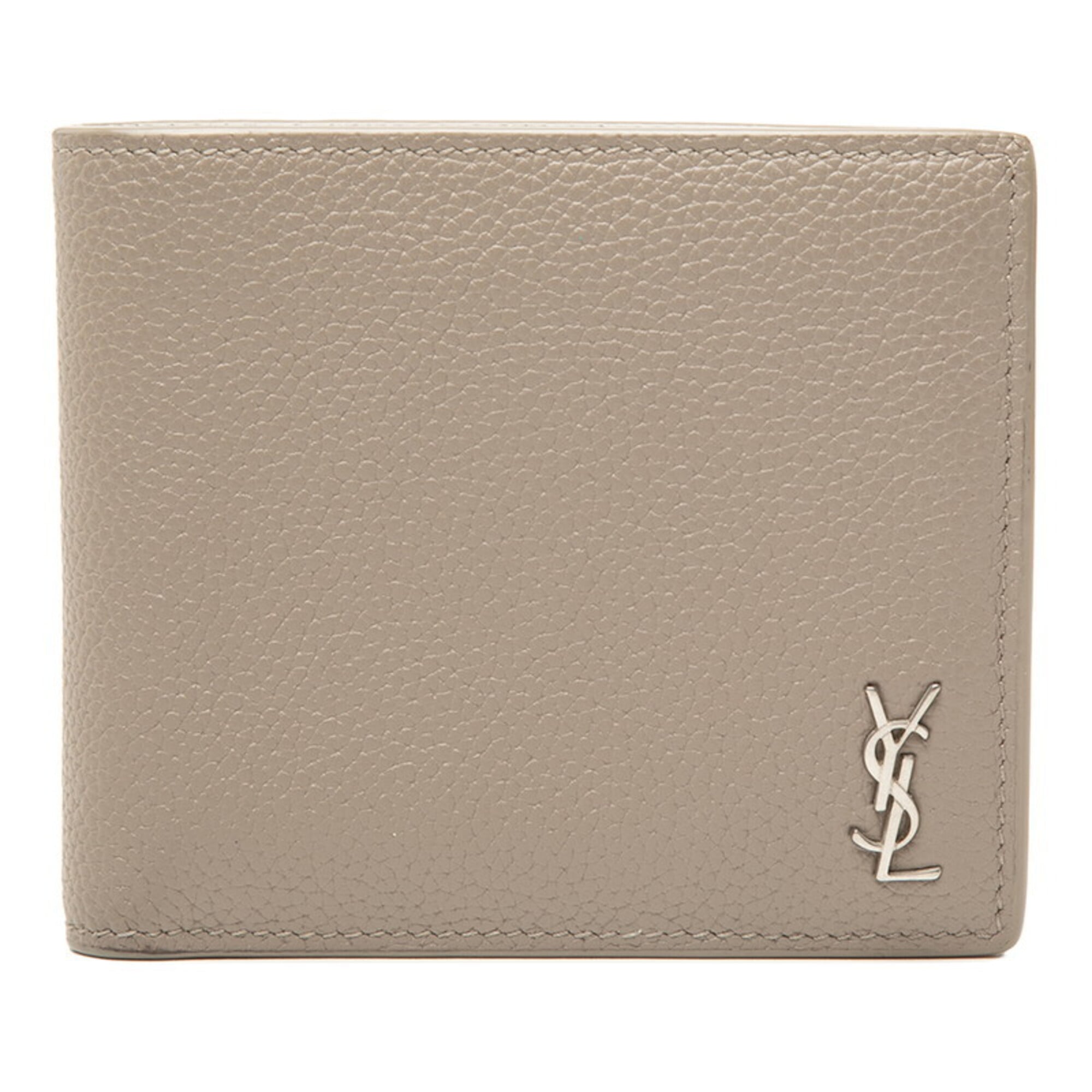 Saint Laurent Beige Leather Wallet (Bi-Fold) (Pre-Owned)
