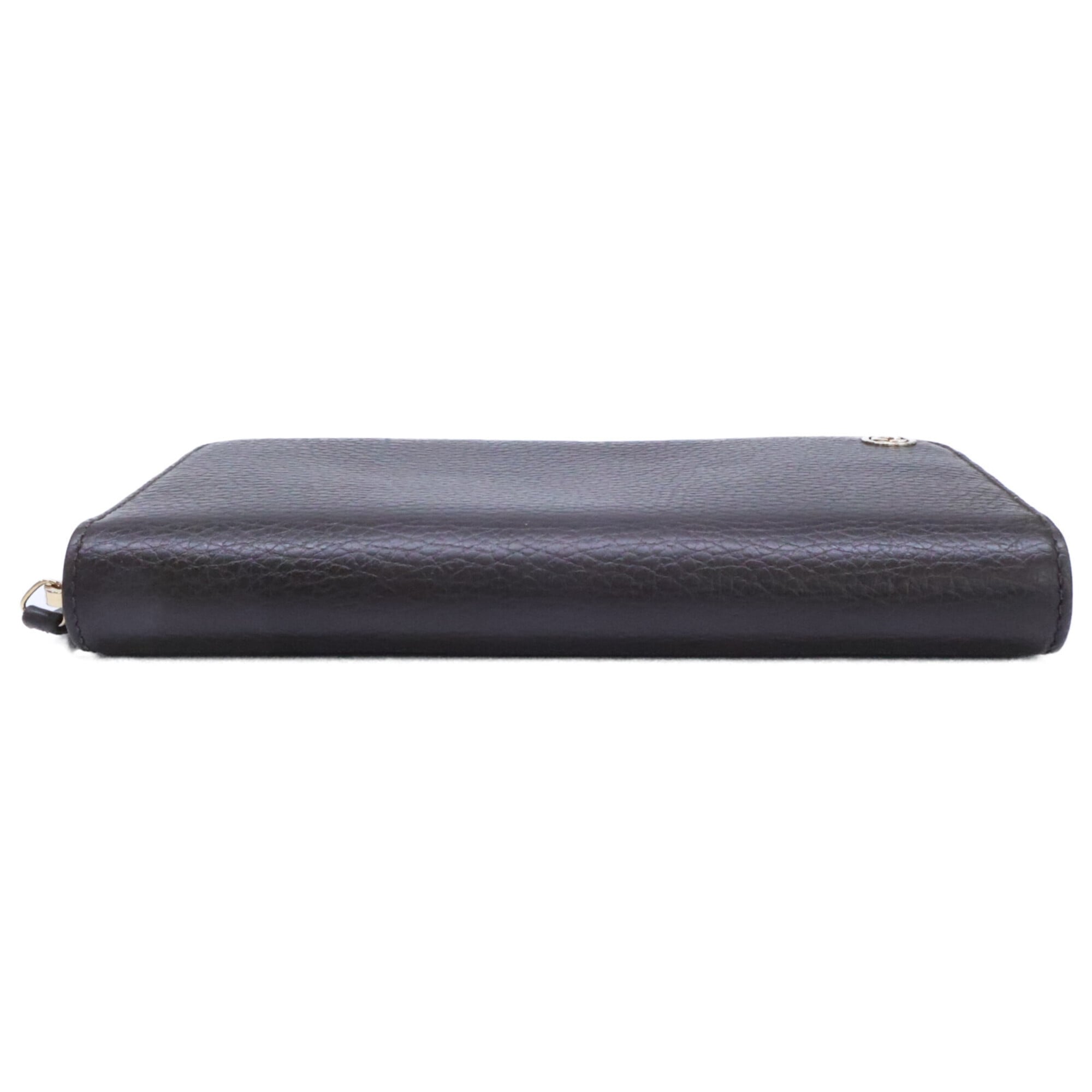 Gucci Dark Brown Leather Long Wallet (Bi-Fold) (Pre-Owned)