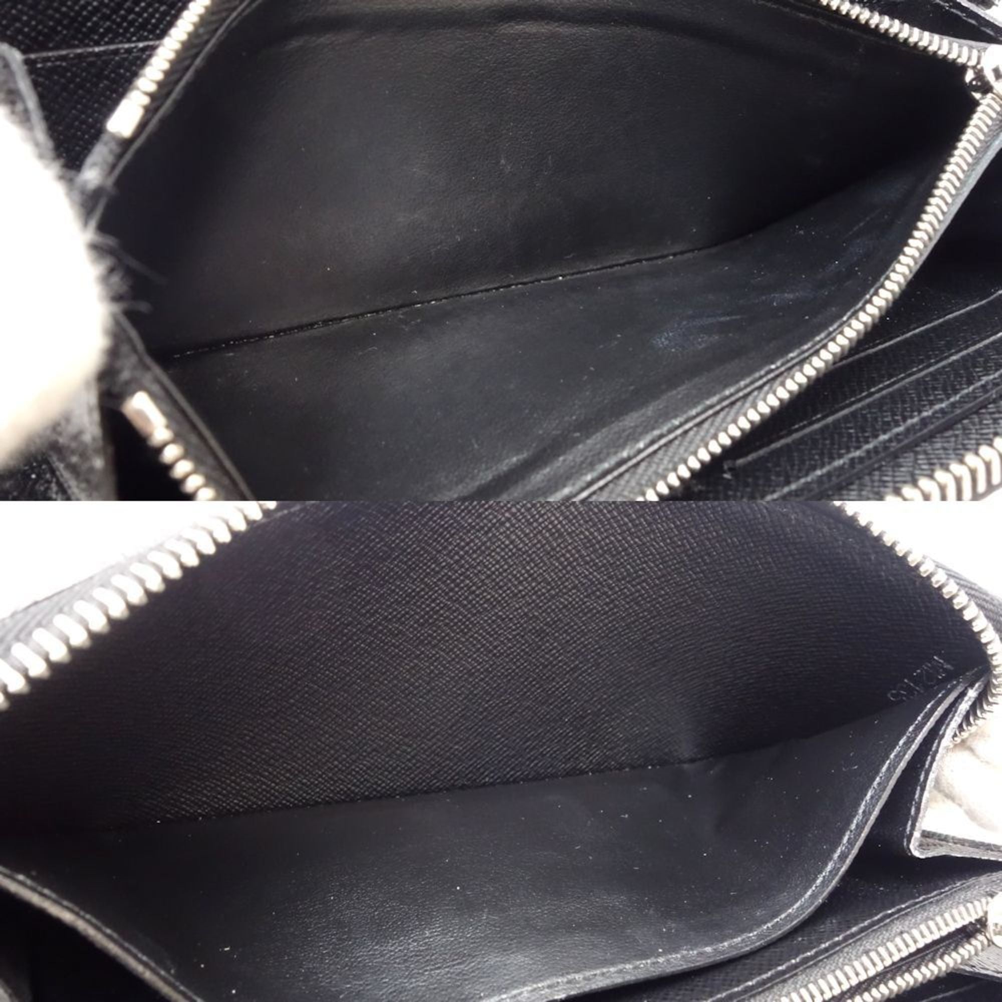 Louis Vuitton Noir Leather Coin Purse/Coin Case (Pre-Owned)