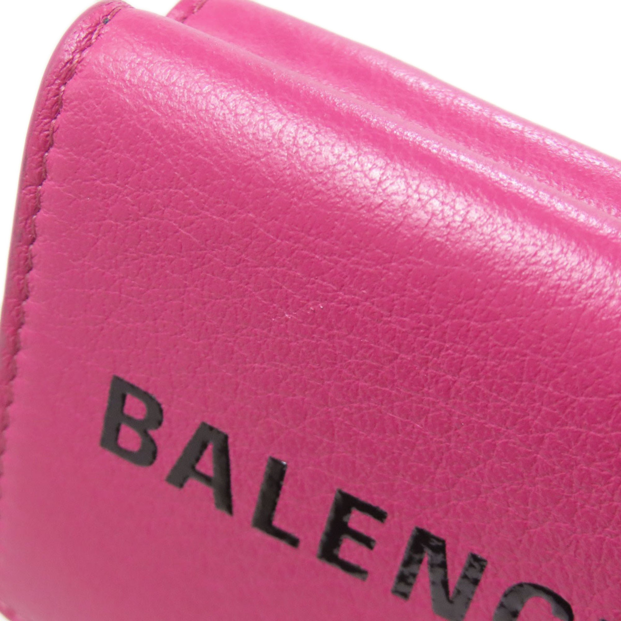 Balenciaga Pink Leather Wallet (Tri-Fold) (Pre-Owned)