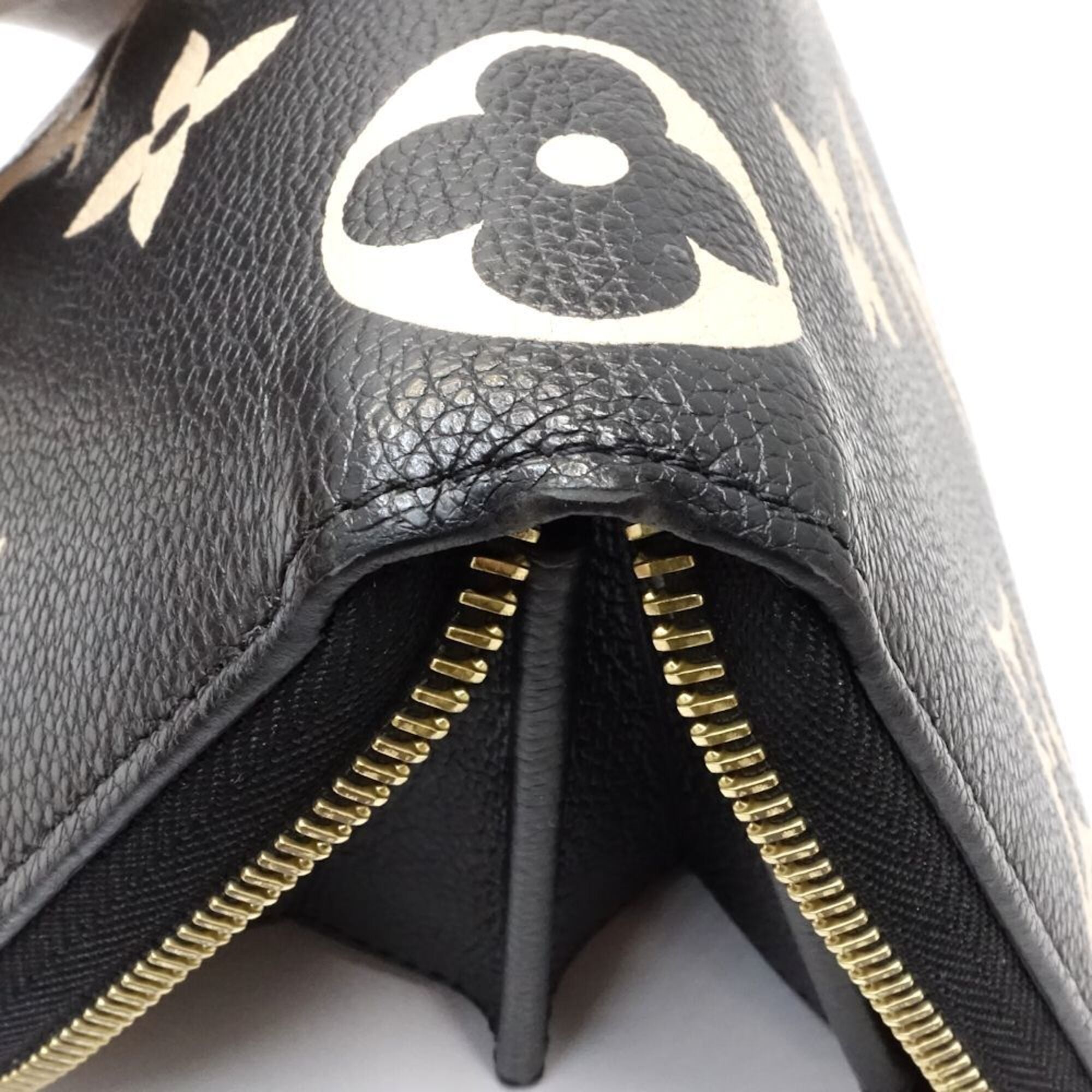 Louis Vuitton Monogram Empreinte Beige Black Monogram Empreinte Long Wallet (Bi-Fold) (Pre-Owned)