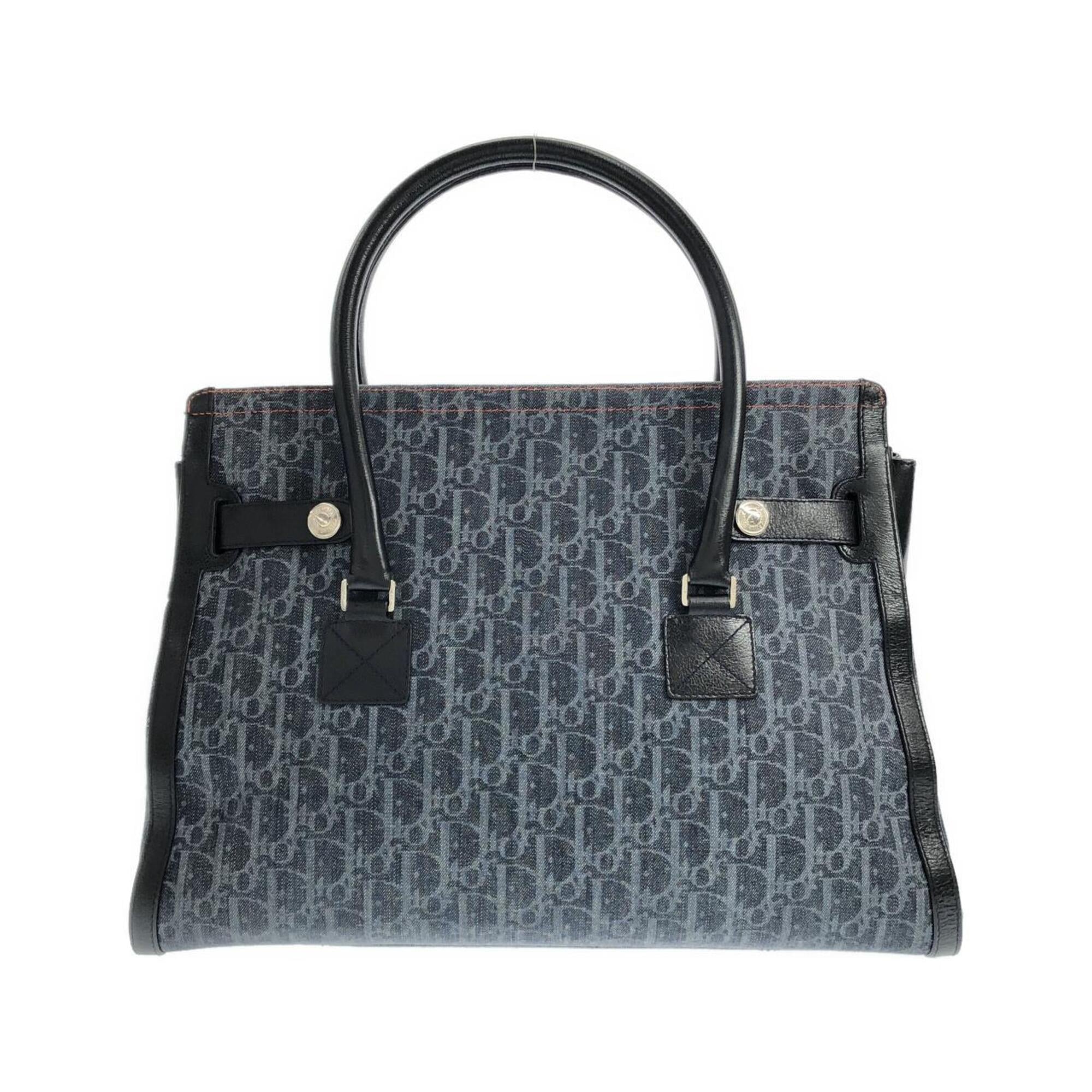 Christian Dior Silver Denim Handbag (Pre-Owned)