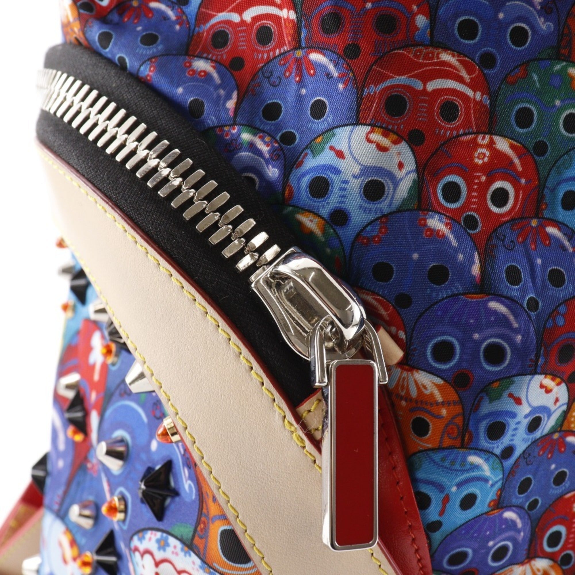 Christian Louboutin Multi-Color Nylon Leather Backpack (Pre-Owned)
