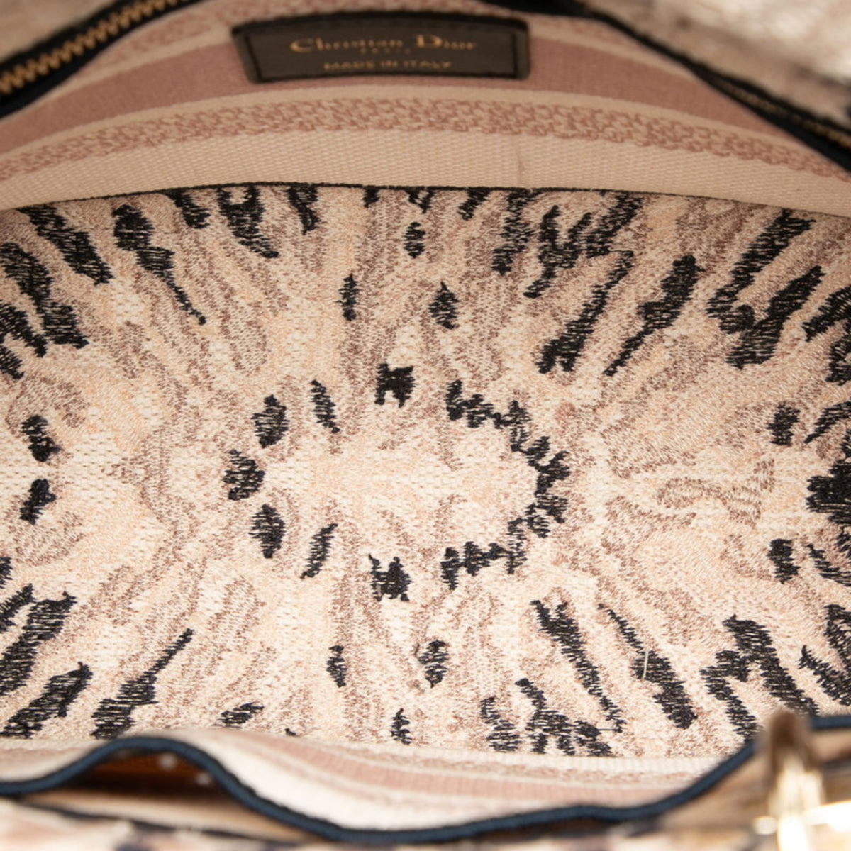 Christian Dior Navy Pink Canvas Handbag Shoulder Bag (Pre-Owned)