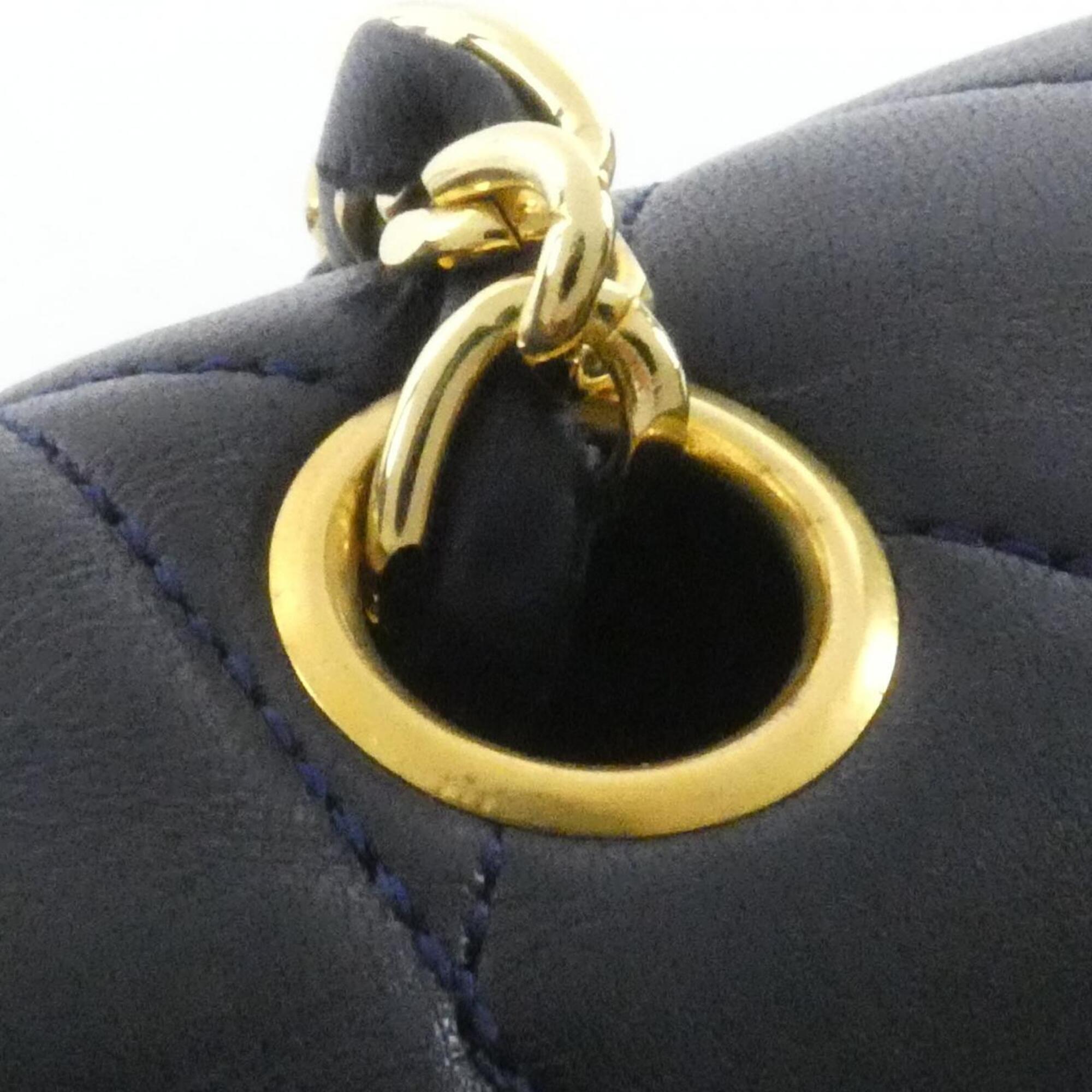 Chanel Navy Leather Shoulder Bag (Pre-Owned)