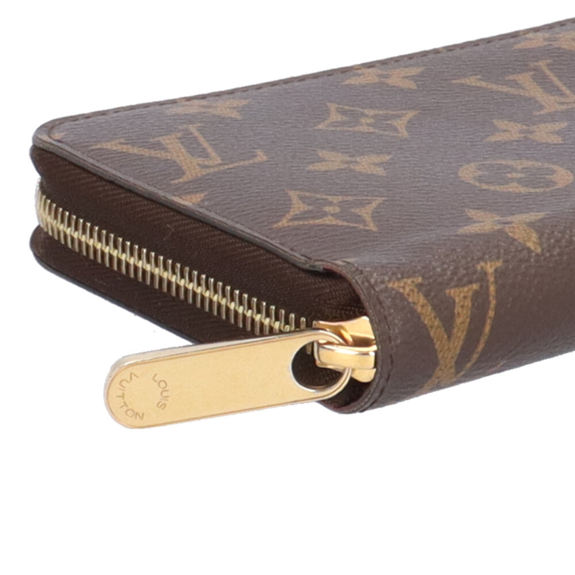 Louis Vuitton Monogram Brown Fuchsia Monogram Canvas Long Wallet (Bi-Fold) (Pre-Owned)