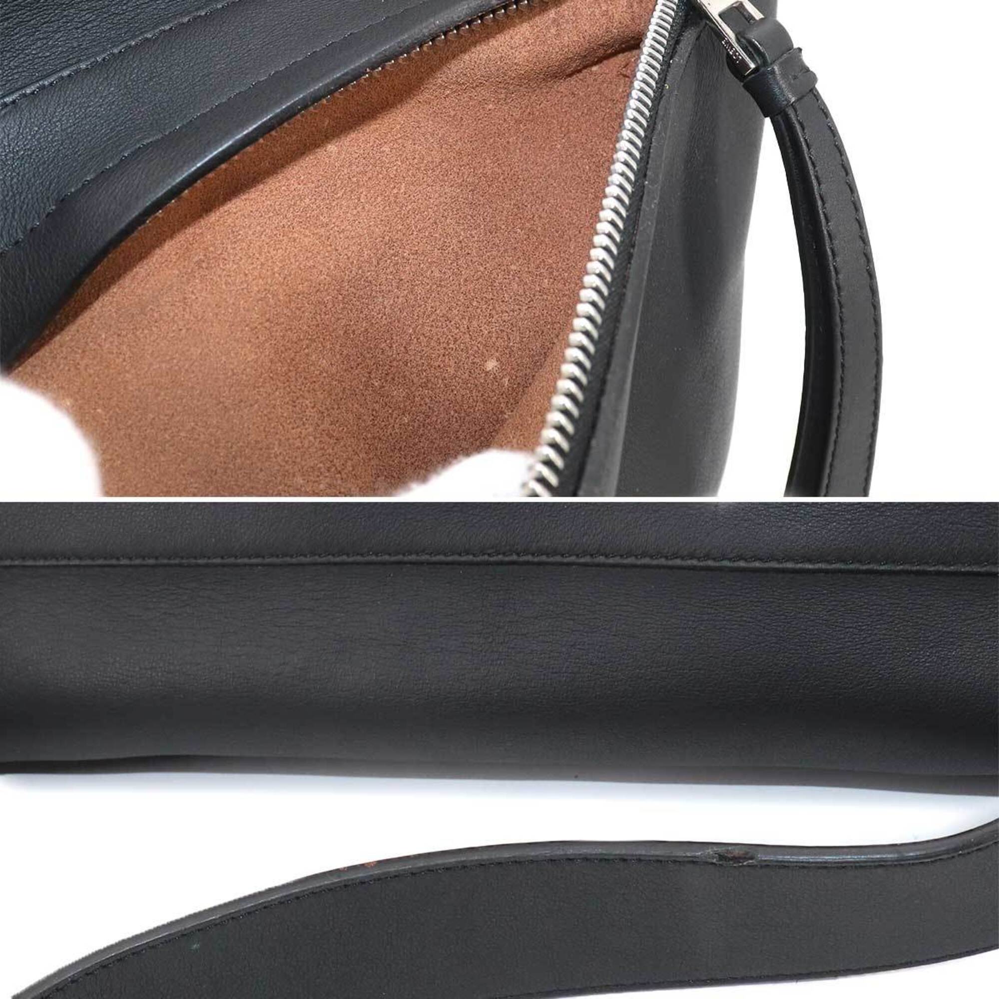 Loewe Black Leather Handbag Messenger Bag Shoulder Bag (Pre-Owned)
