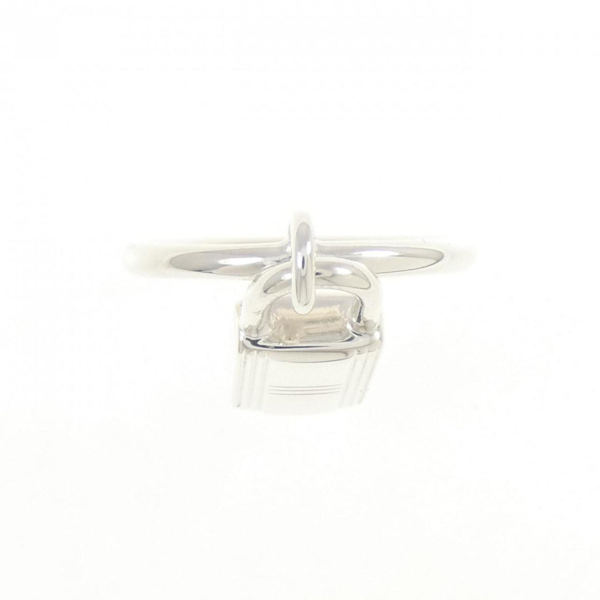 Hermes Silver Silver 925 Band Ring (Pre-Owned)