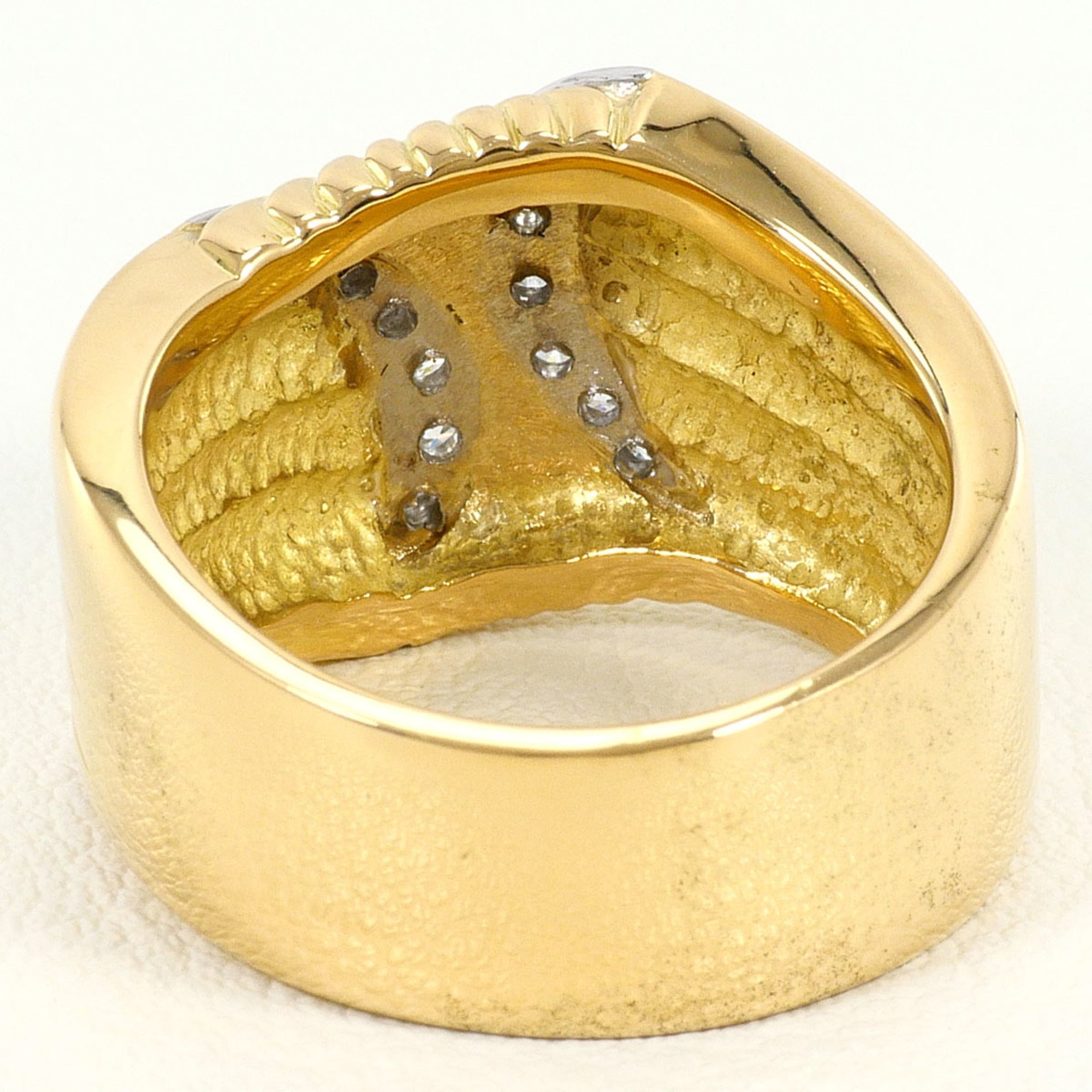 Unbranded Platinum Yellow Gold Yellow Gold (18K) Platinum 900 Band Ring (Pre-Owned)