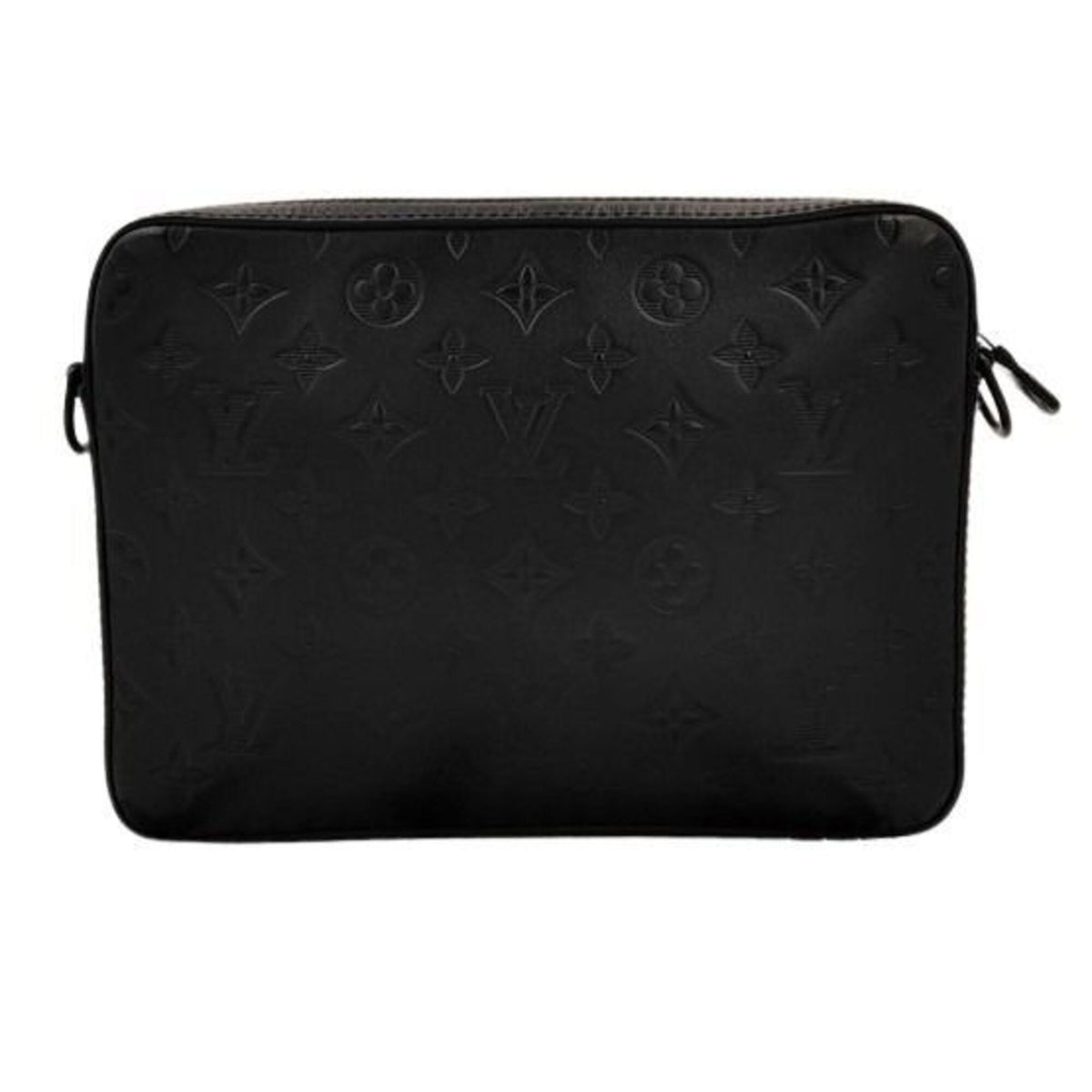 Louis Vuitton Black Monogram Leather Pouch Shoulder Bag (Pre-Owned)