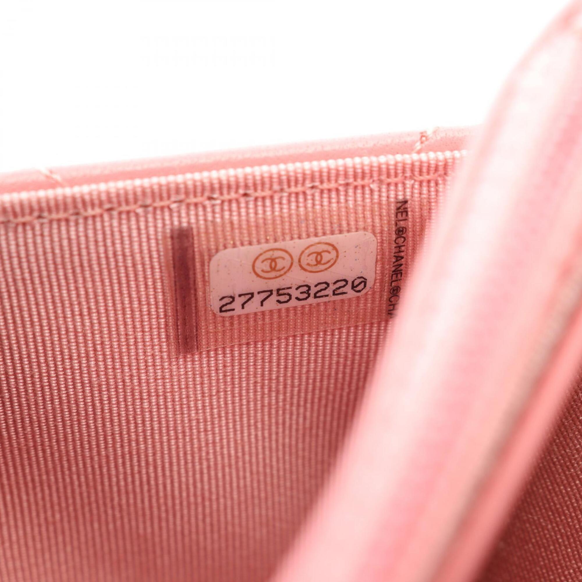Chanel Matelasse Pink Leather Handbag Shoulder Bag (Pre-Owned)
