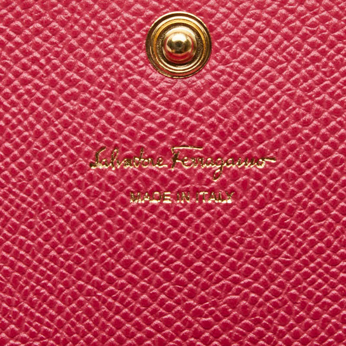 Salvatore Ferragamo Pink Leather Long Wallet (Bi-Fold) (Pre-Owned)